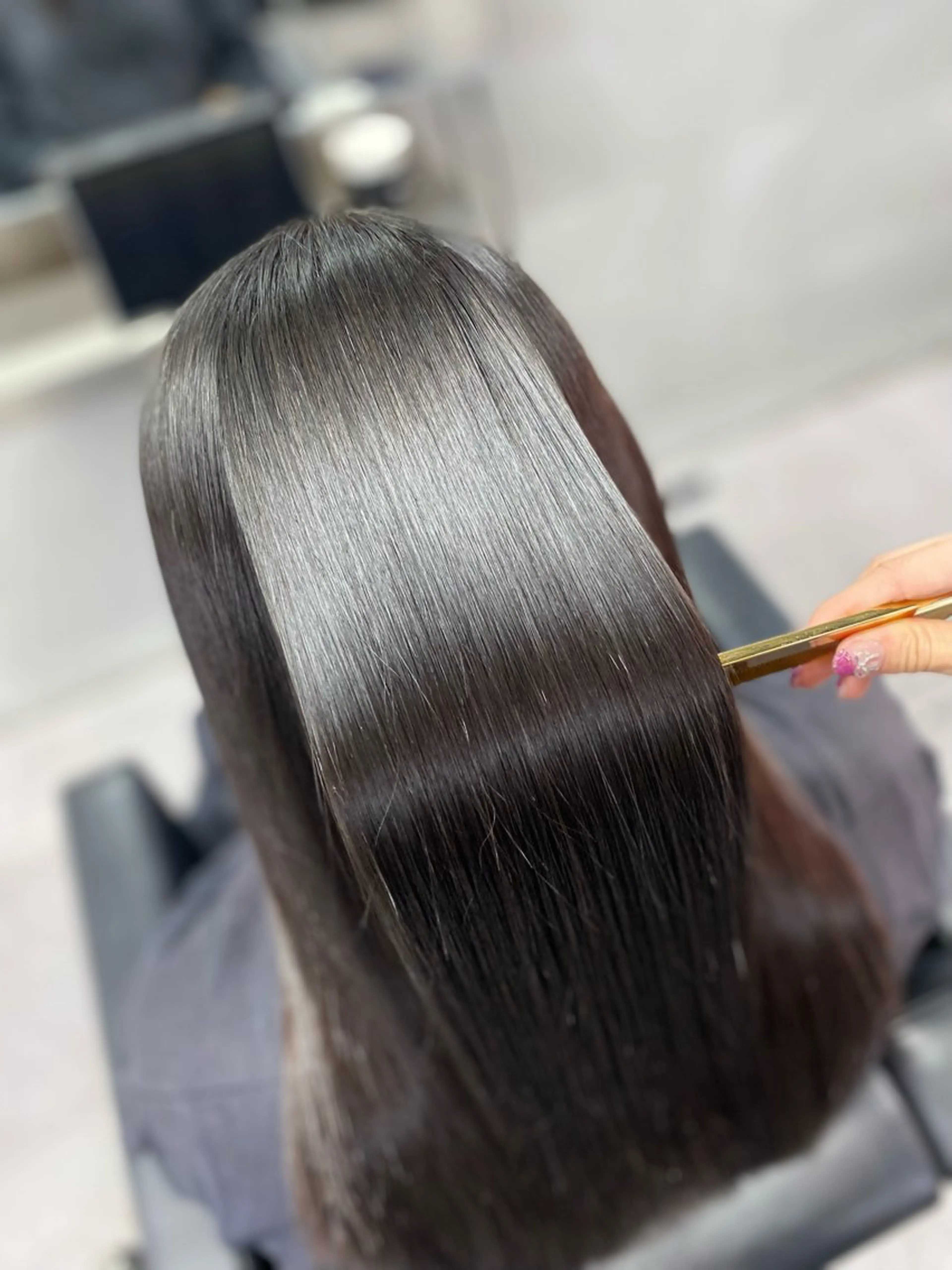 セミロング カット 縮毛矯正 トリートメント 艶髪/縮毛矯正 🫧辻野海羽のヘアスタイル