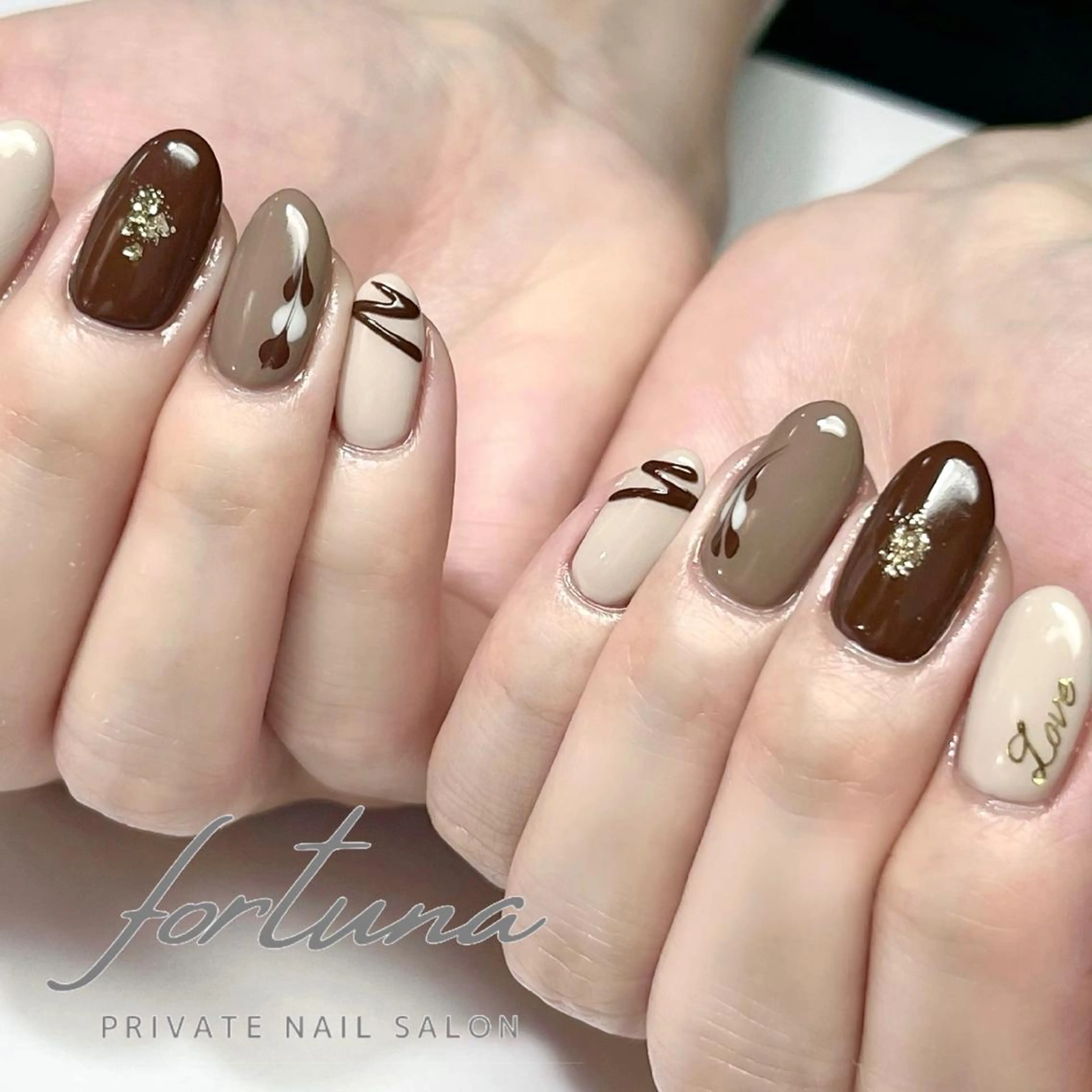 ネイル バレンタイン 冬ネイル ハンドネイル fortuna 武藤裕美のネイルデザイン