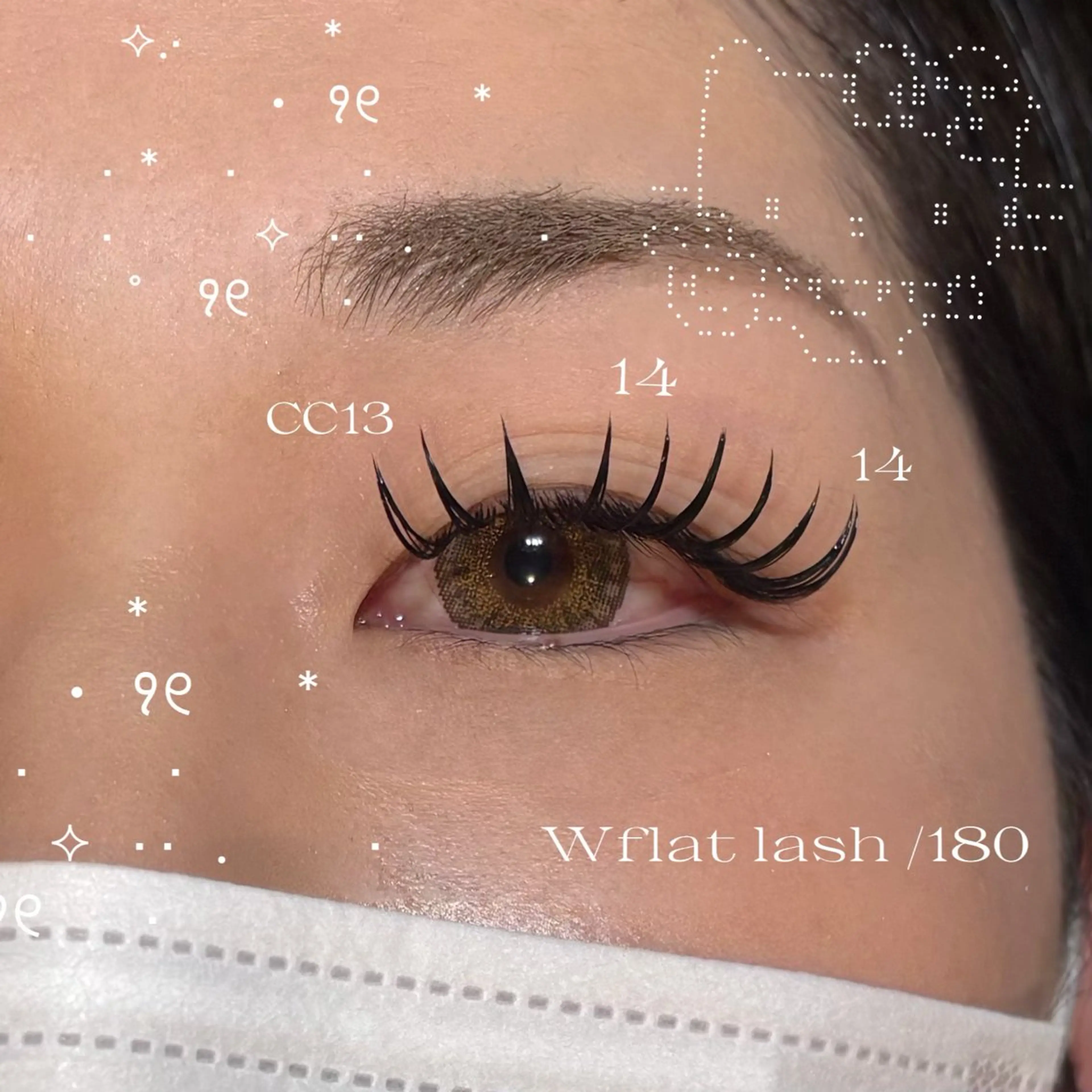 マツエク・マツパ YUI  アイリスト ᐩᕀ UNELMAのマツエク・マツパデザイン