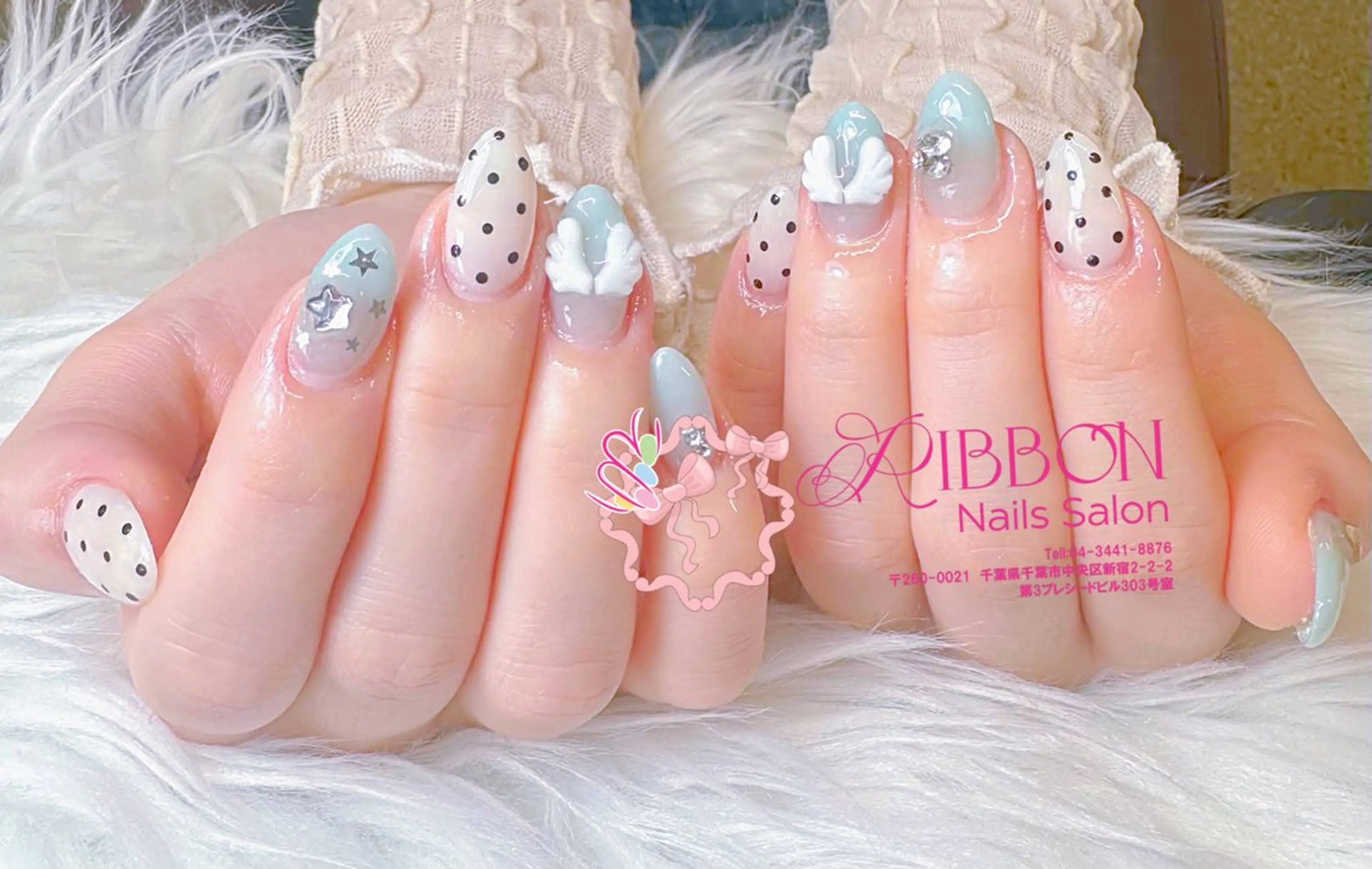 ネイル フレンチネイル ジェルネイル マグネットネイル 持ち込み ニュアンスネイル ハンドネイル Ribbonnail salonのネイルデザイン