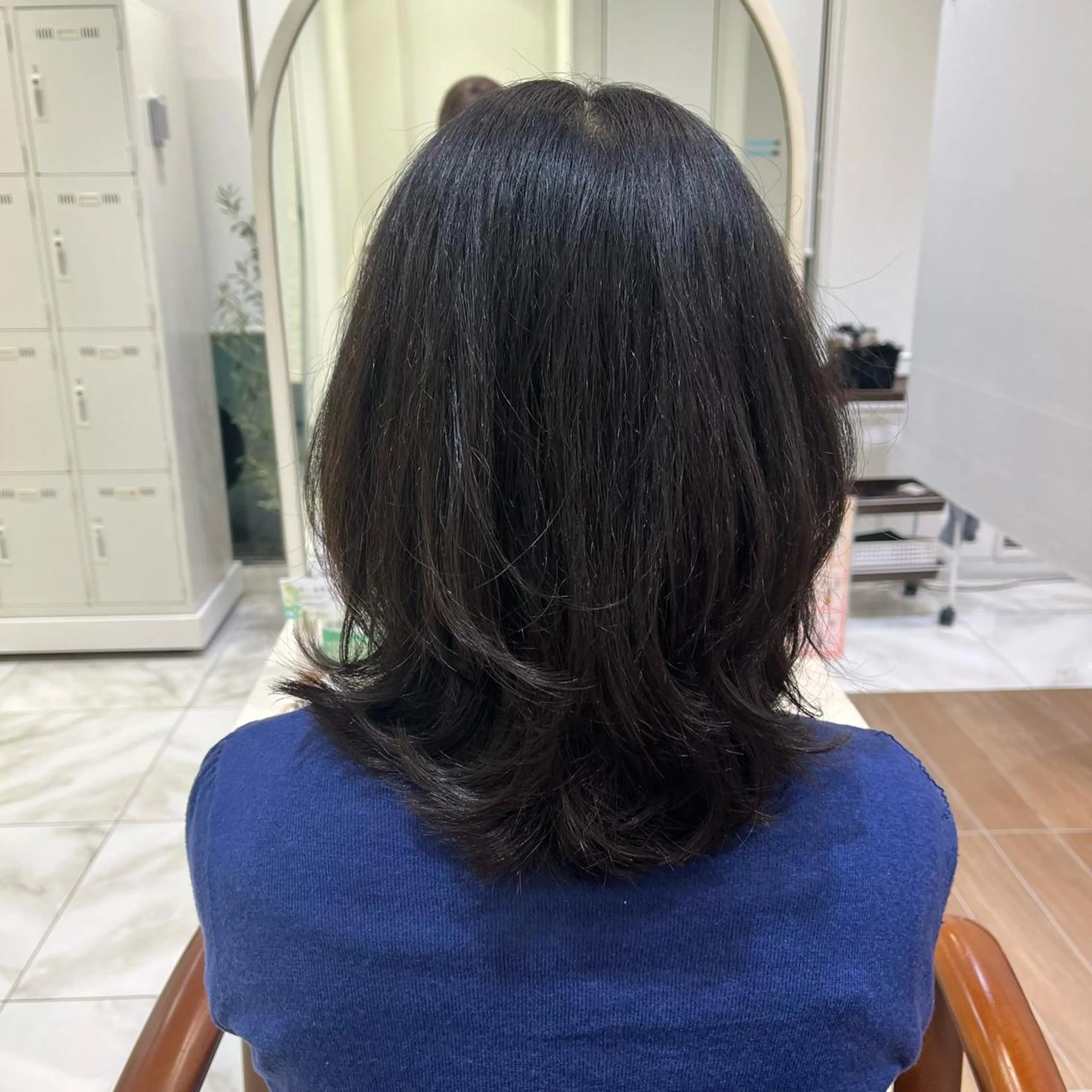 前処理＋根本リタッチカラーの写真