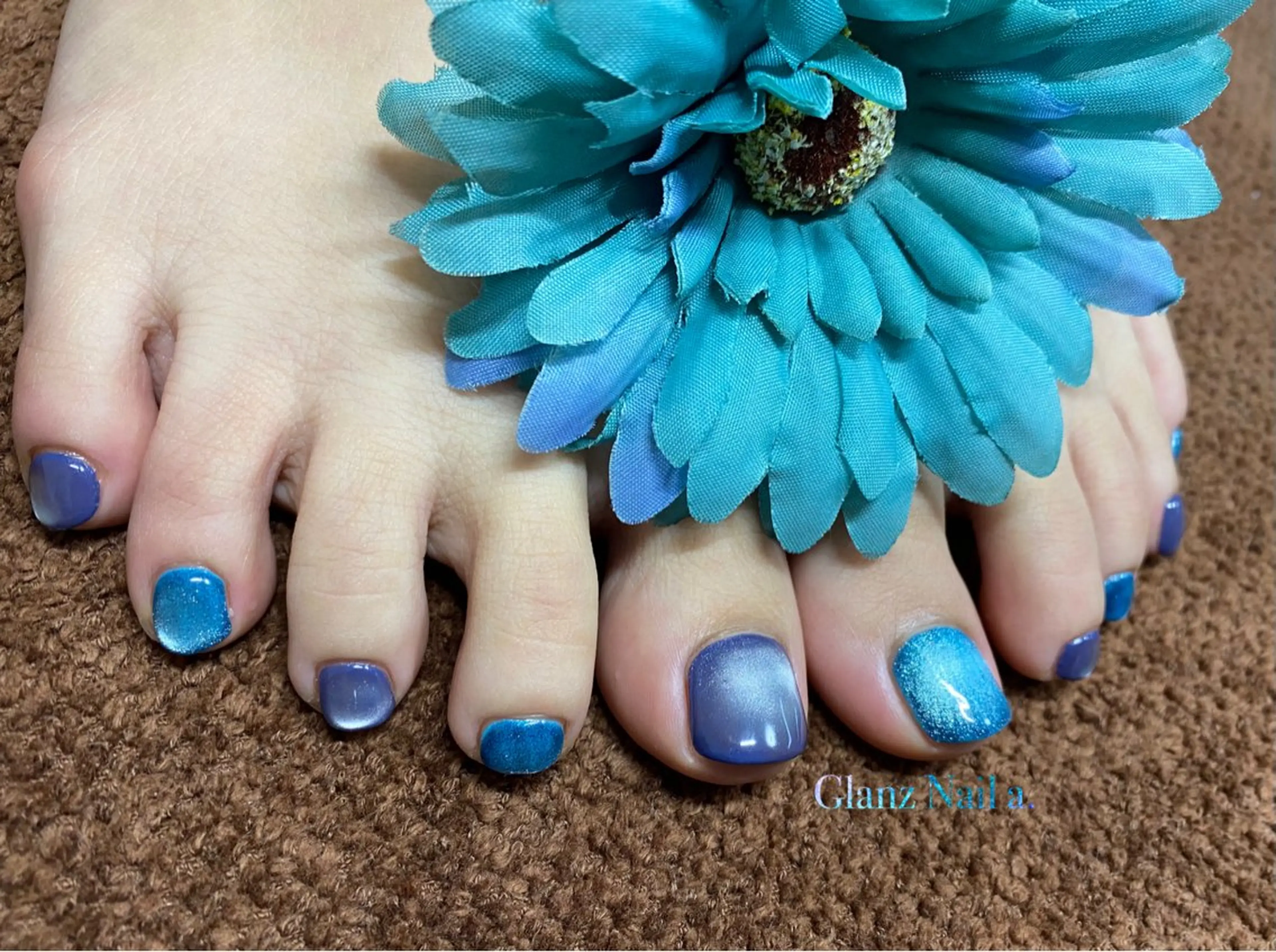 ネイル フットネイル ジェルネイル マグネットネイル Glanz  Nail aのネイルデザイン