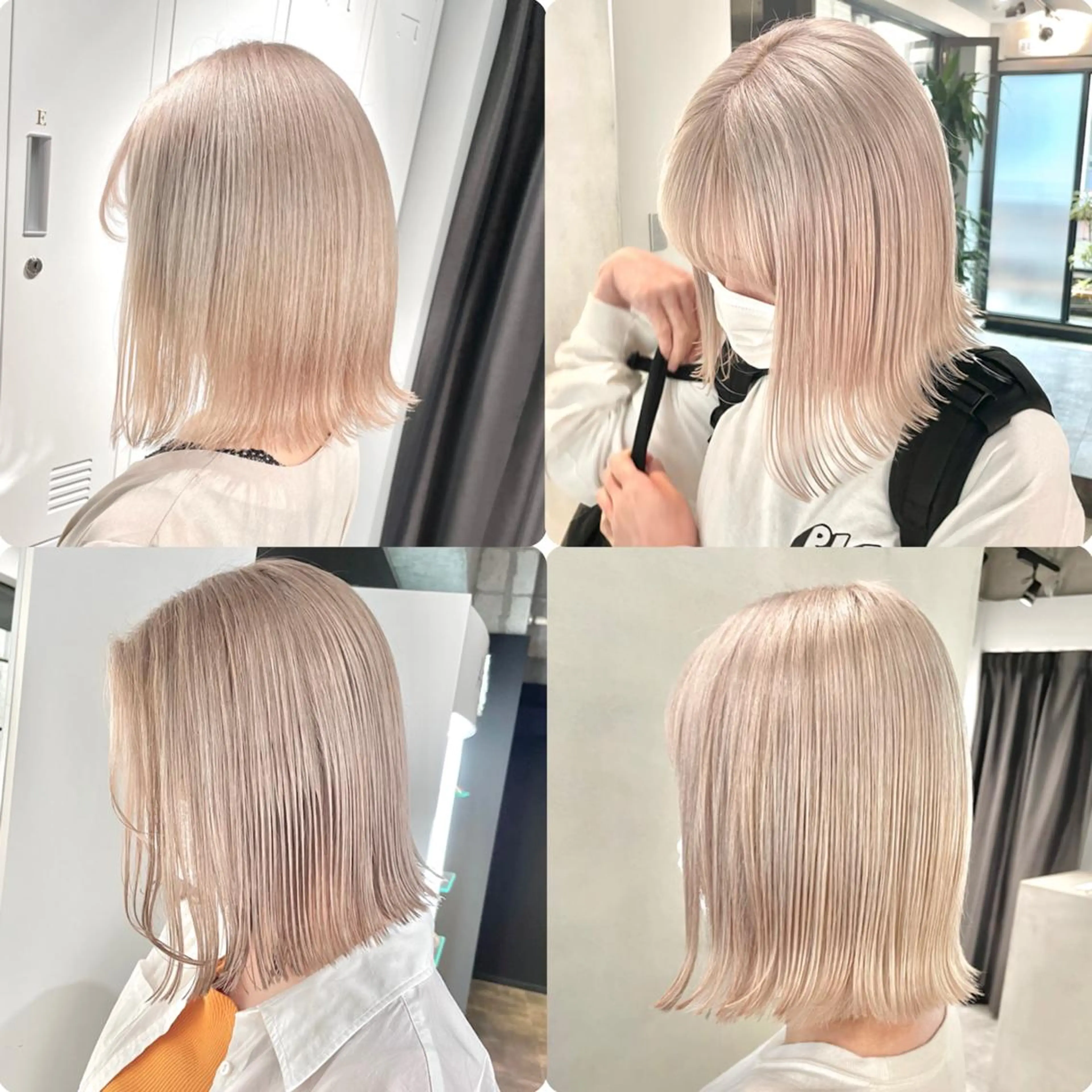 セミロング カラー ハイトーンカラー ヘアカラー トリートメント MiL所属・✨ハイトーン✨ 濱田知孝のヘアスタイル