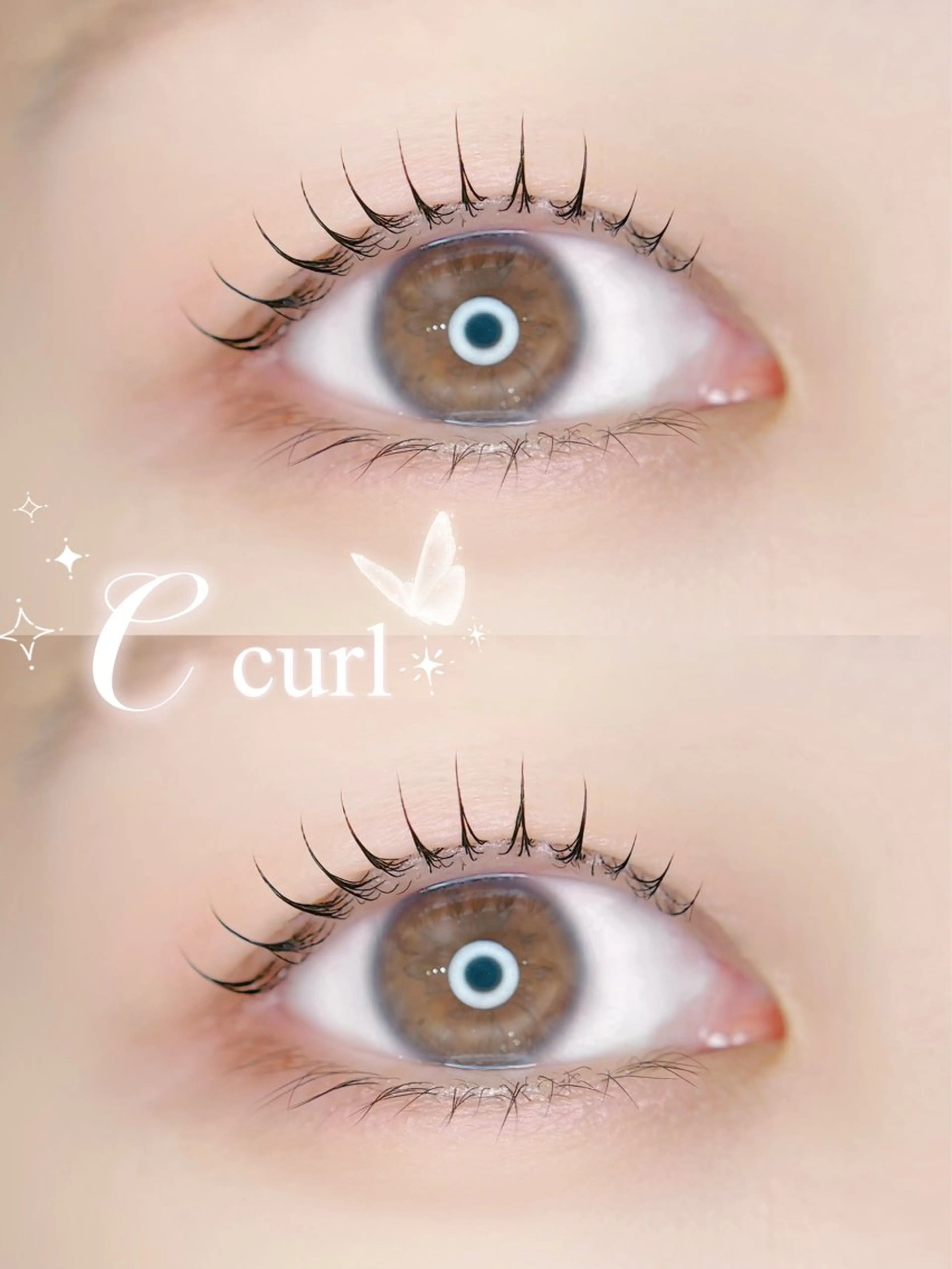 マツエク・マツパ Cカール 束感まつげ🐰アカリ /目元分析×似合わせのマツエク・マツパデザイン
