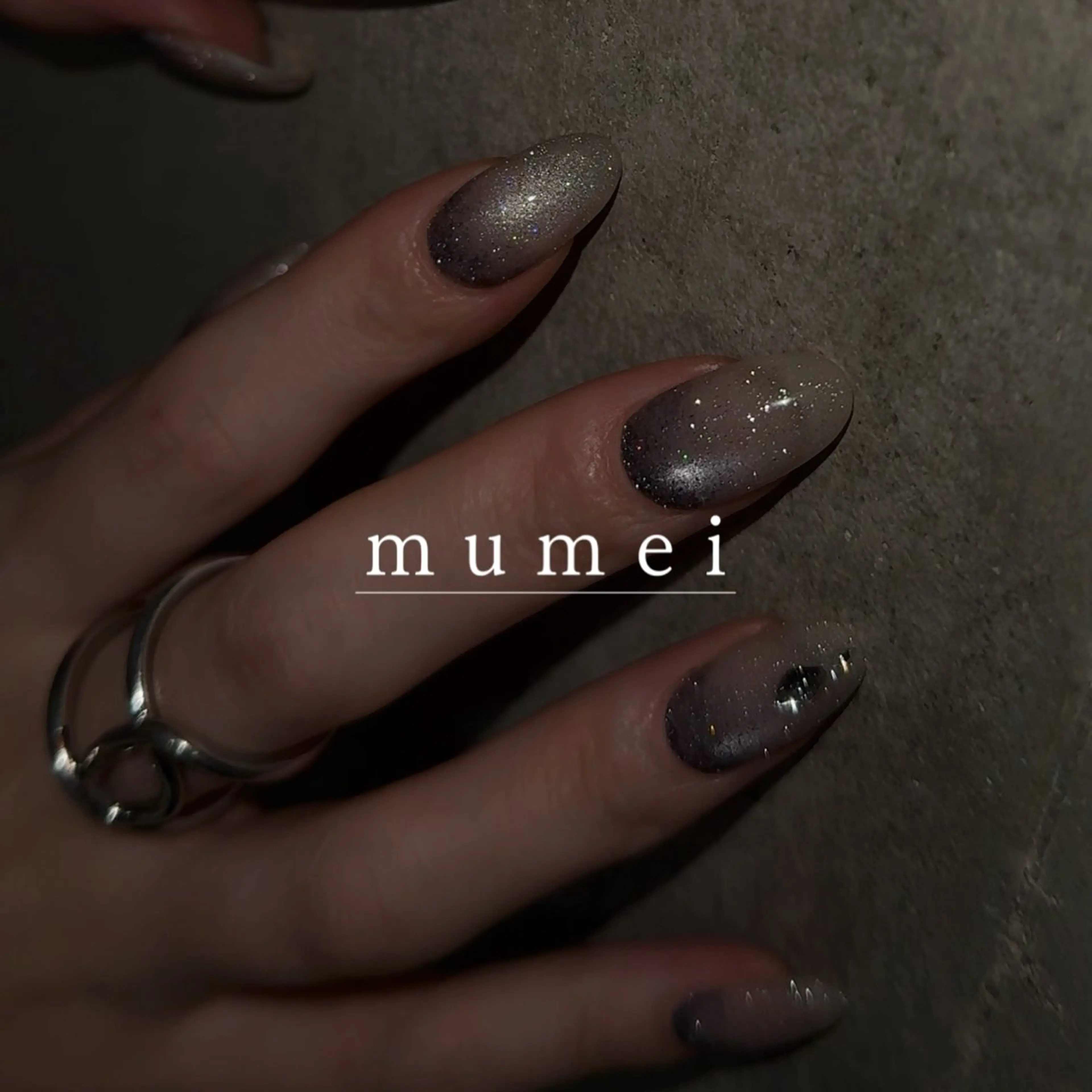 ネイル キラキラネイル マグネットネイル mumei _ NATSUMIのネイルデザイン