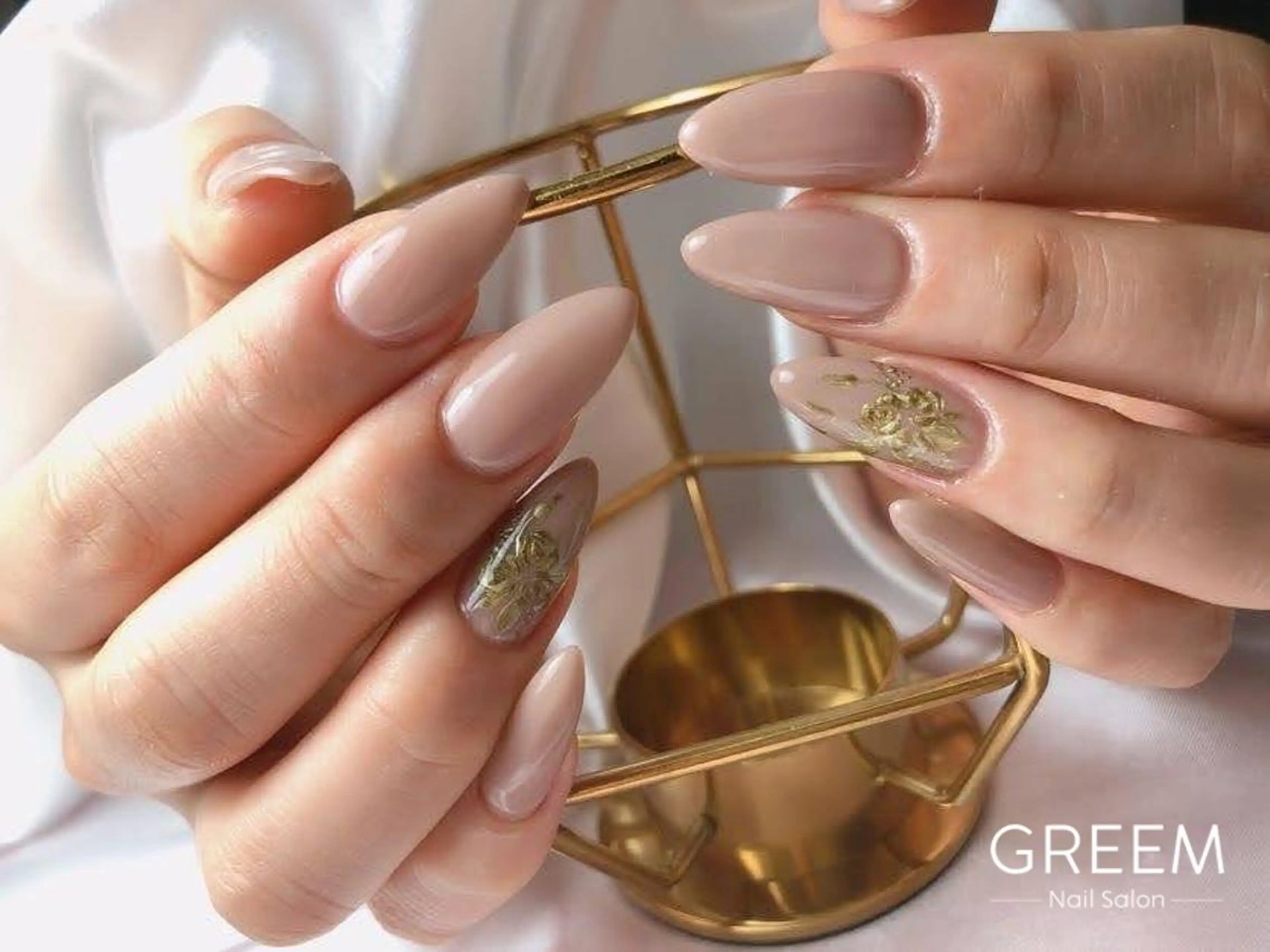 ネイル アートネイル ジェルネイル オフィスネイル パラジェル ピンク GREEM グリームのネイルデザイン