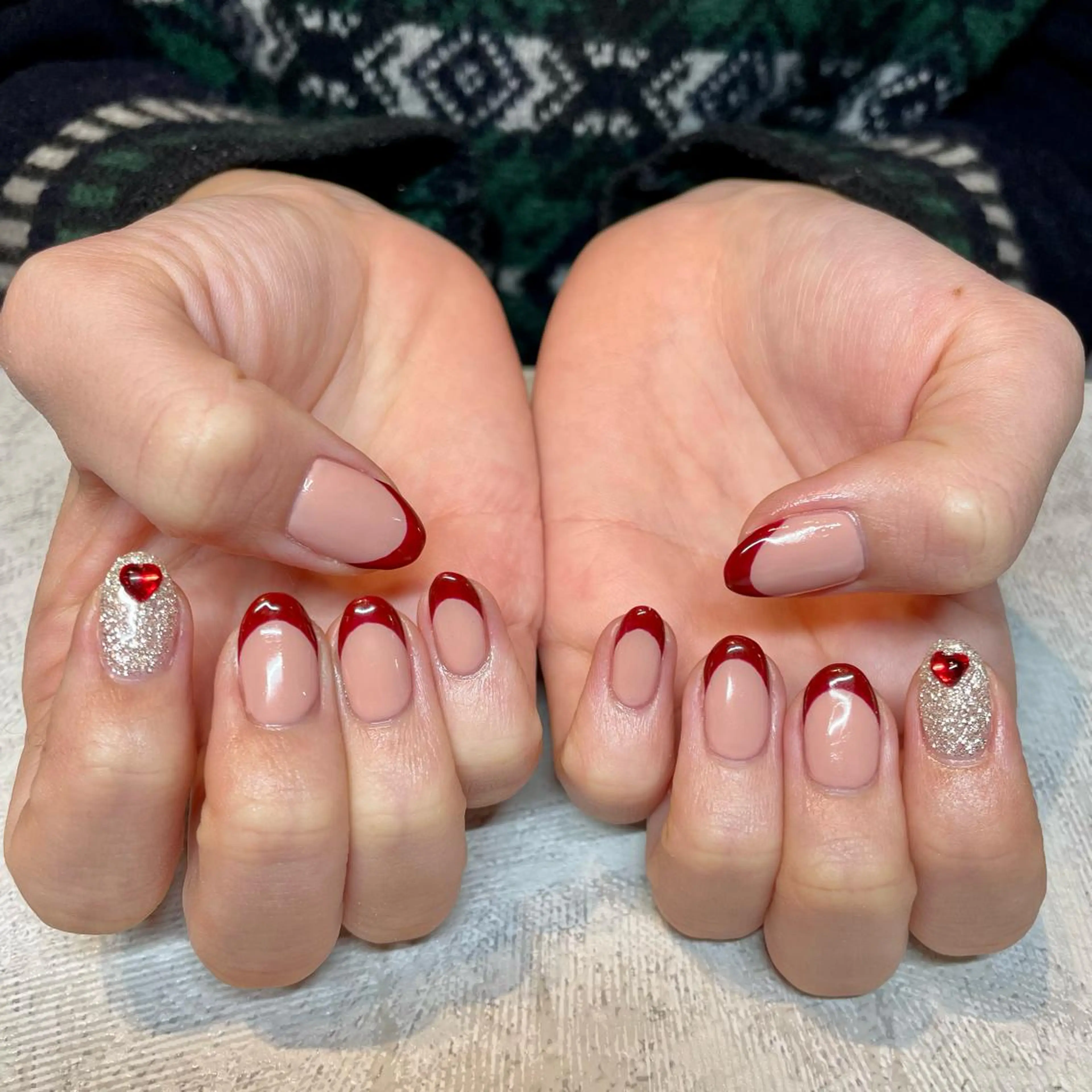 ネイル ハート ハンドネイル Tocowaka マエダのネイルデザイン