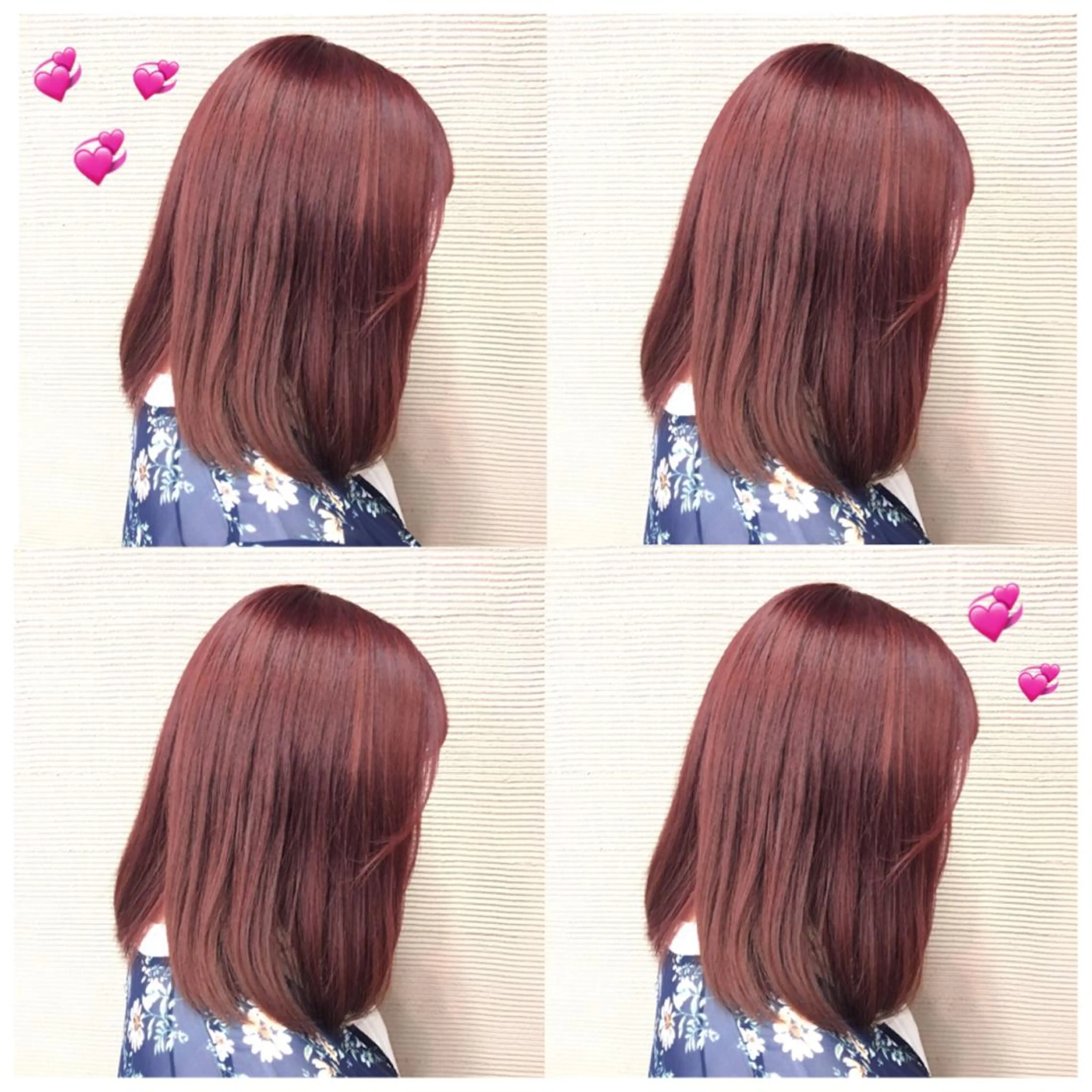 ミディアム カラー ブリーチ ピンクカラー ピンクパープル パープルカラー 韓国ヘア得意❤︎森澤 悠佳のヘアスタイル