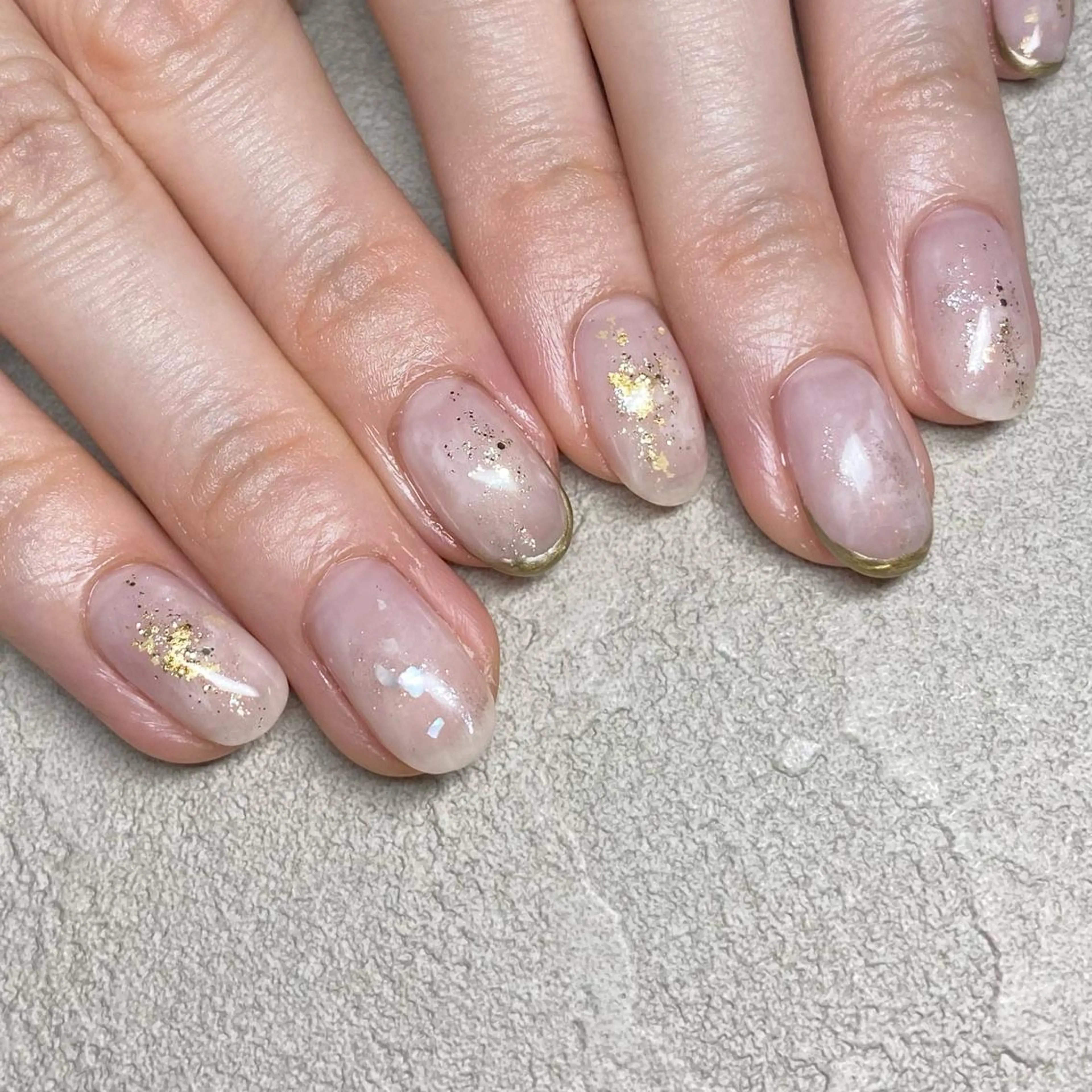 ネイル アートネイル ニュアンスネイル 冬ネイル ハンドネイル 山田 貴子のネイルデザイン