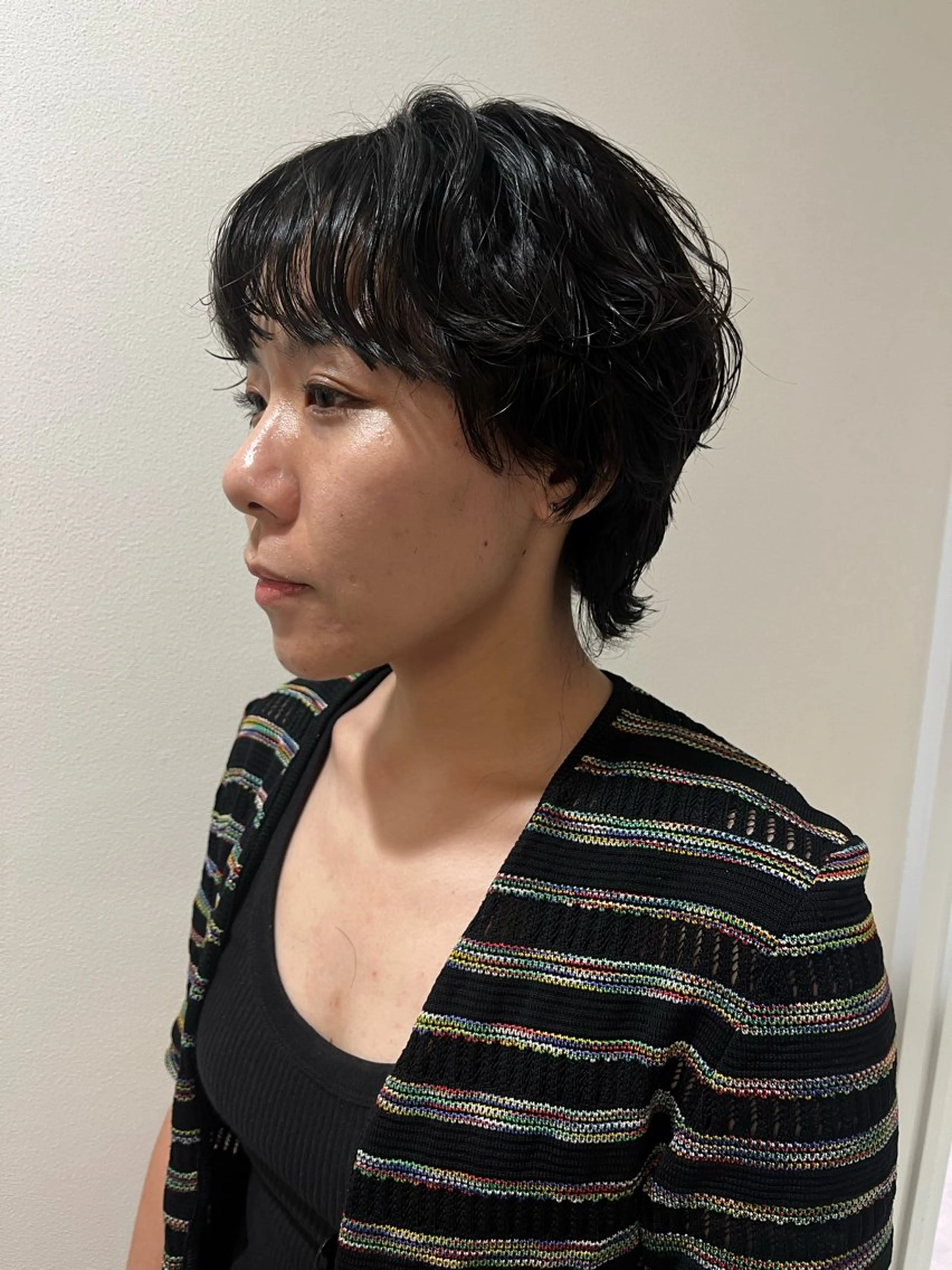 ショート パーマ ショートヘア ニュアンスパーマ pu+on. nailworks所属・fuyumi / ニュアンスネイルのネイルデザイン