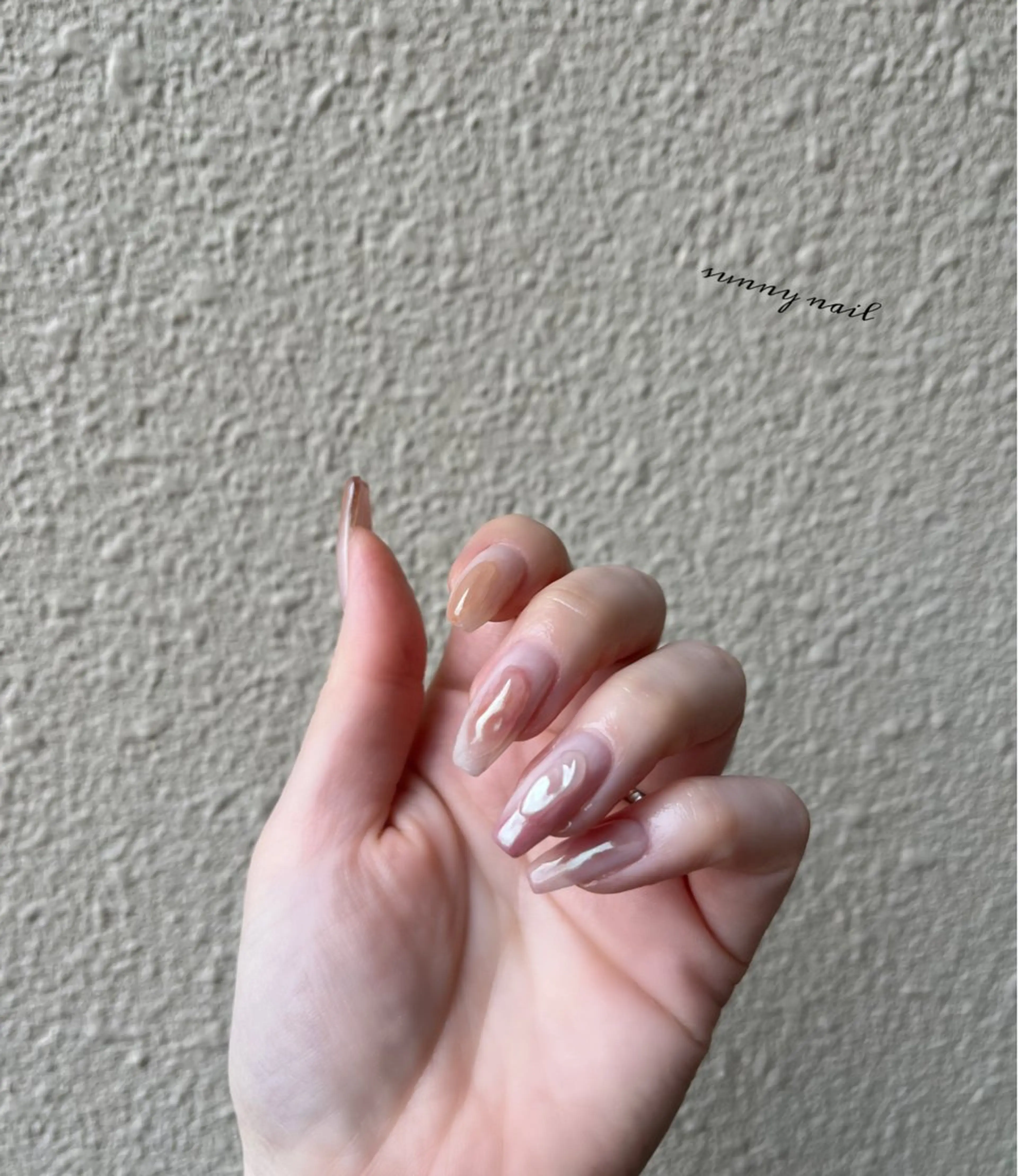 ネイル オーロラネイル ジェルネイル ミラーネイル パラジェル ぷっくりネイル sunny nailのネイルデザイン