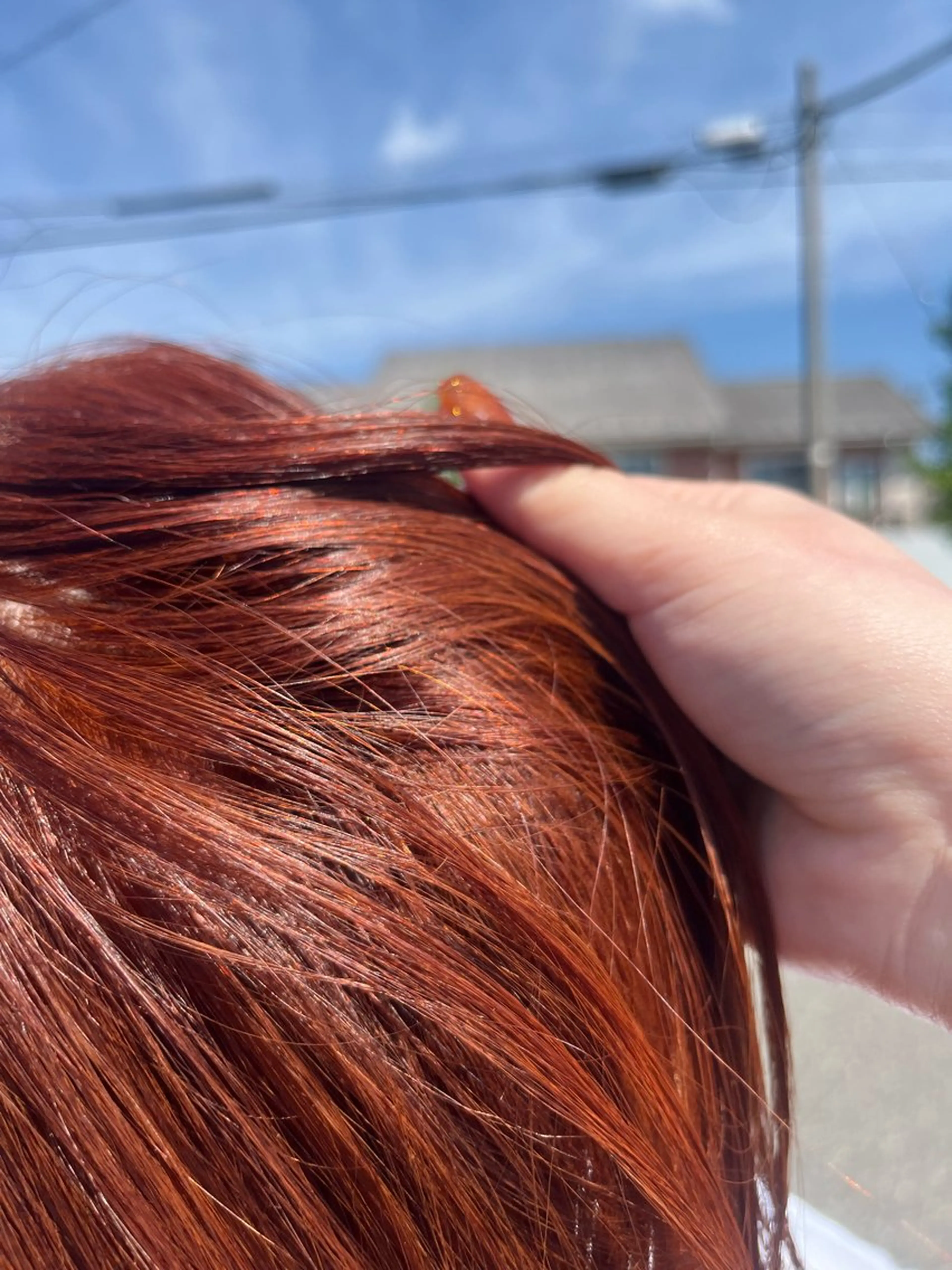 カラー ブリーチ ブリーチなしカラー オレンジ 宮本 楓のヘアスタイル