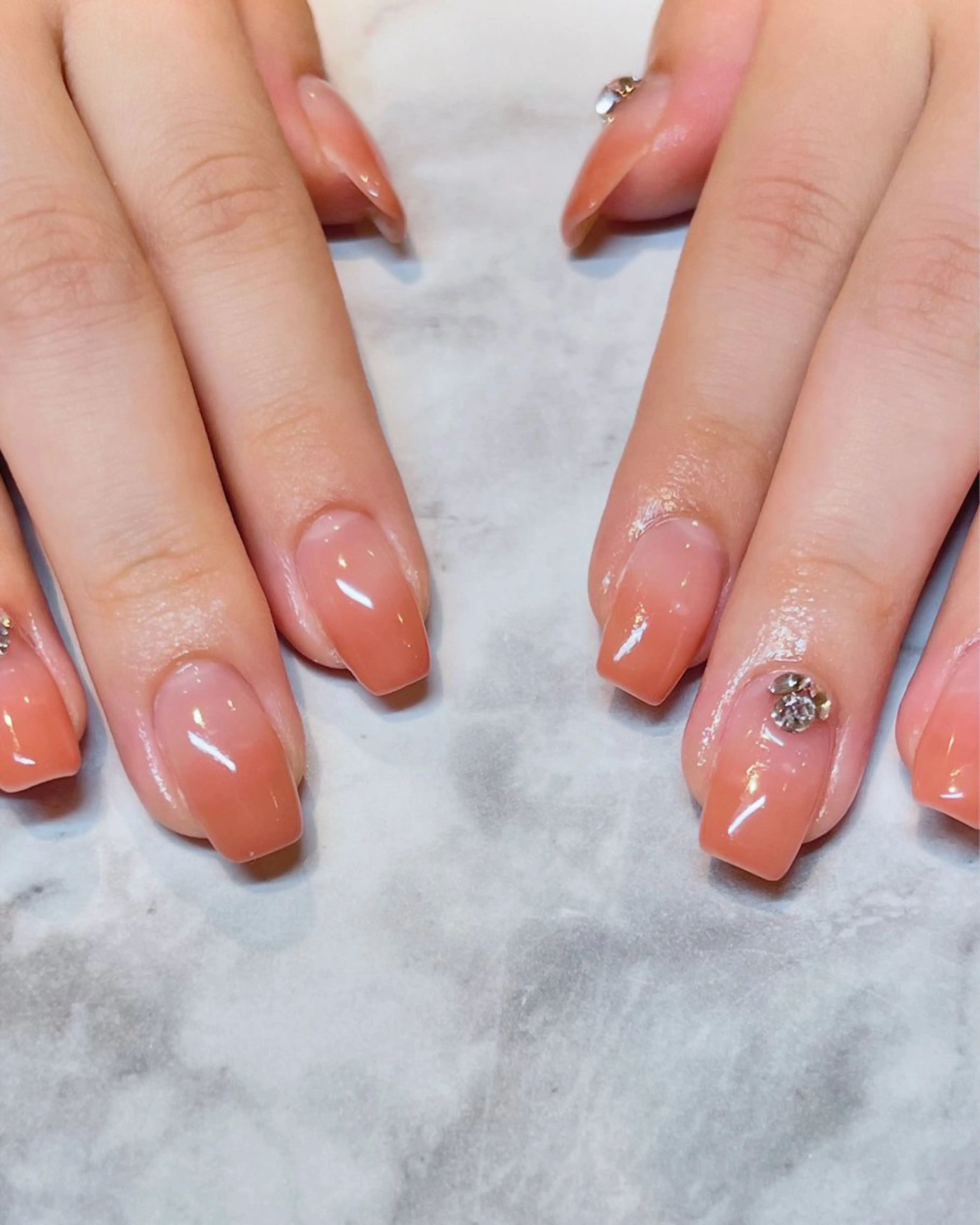 ネイル ストーンネイル Bianca 名駅　Yamazoeのネイルデザイン