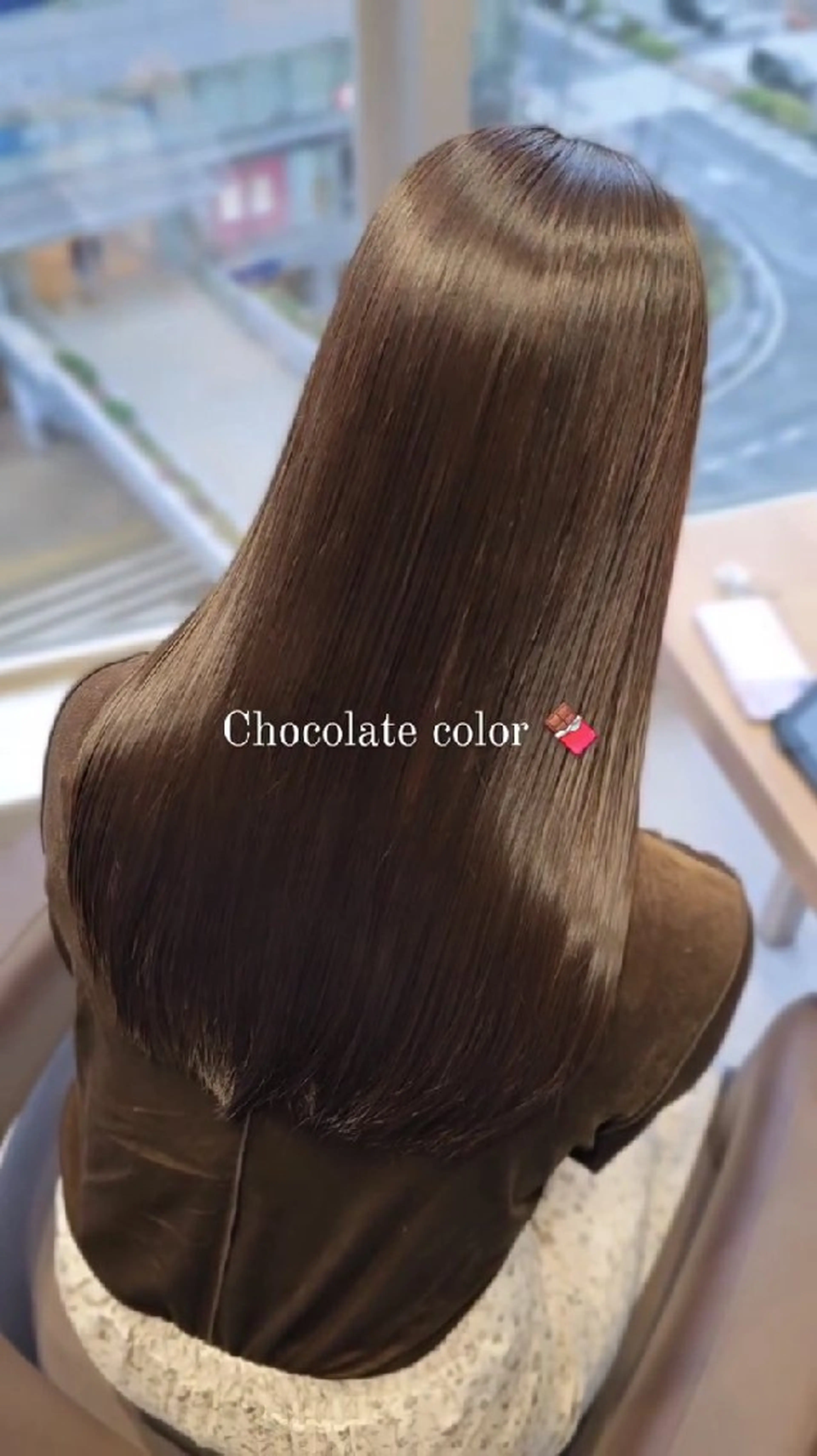 セミロング カラー カット ヘアカラー トリートメント サロウィン　神戸三宮店所属・三宮No.1ブリーチ 無しカラー/杉山太貴のヘアスタイル