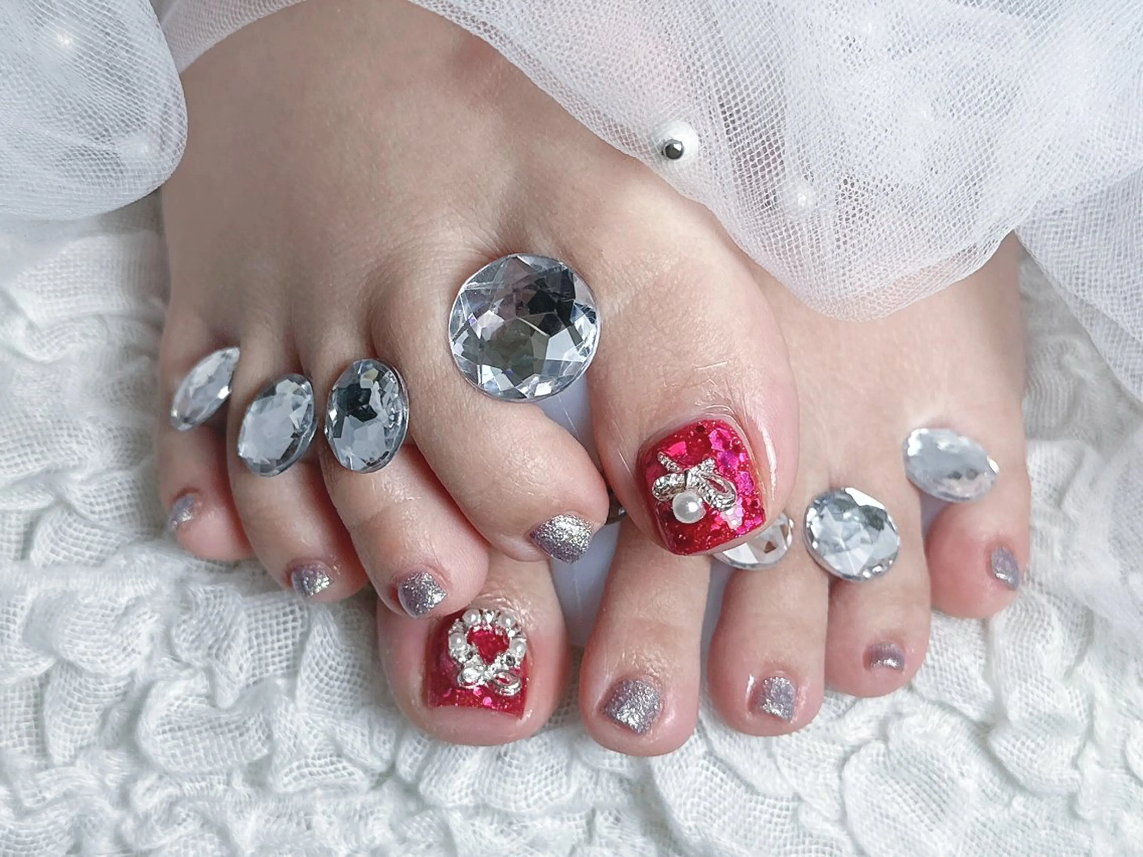 ネイル フットネイル 【Eclat ｴｸﾗ】nail＆beauty所属・Eclat〔ｴｸﾗ〕 MOEKA𝜗𝜚*のネイルデザイン