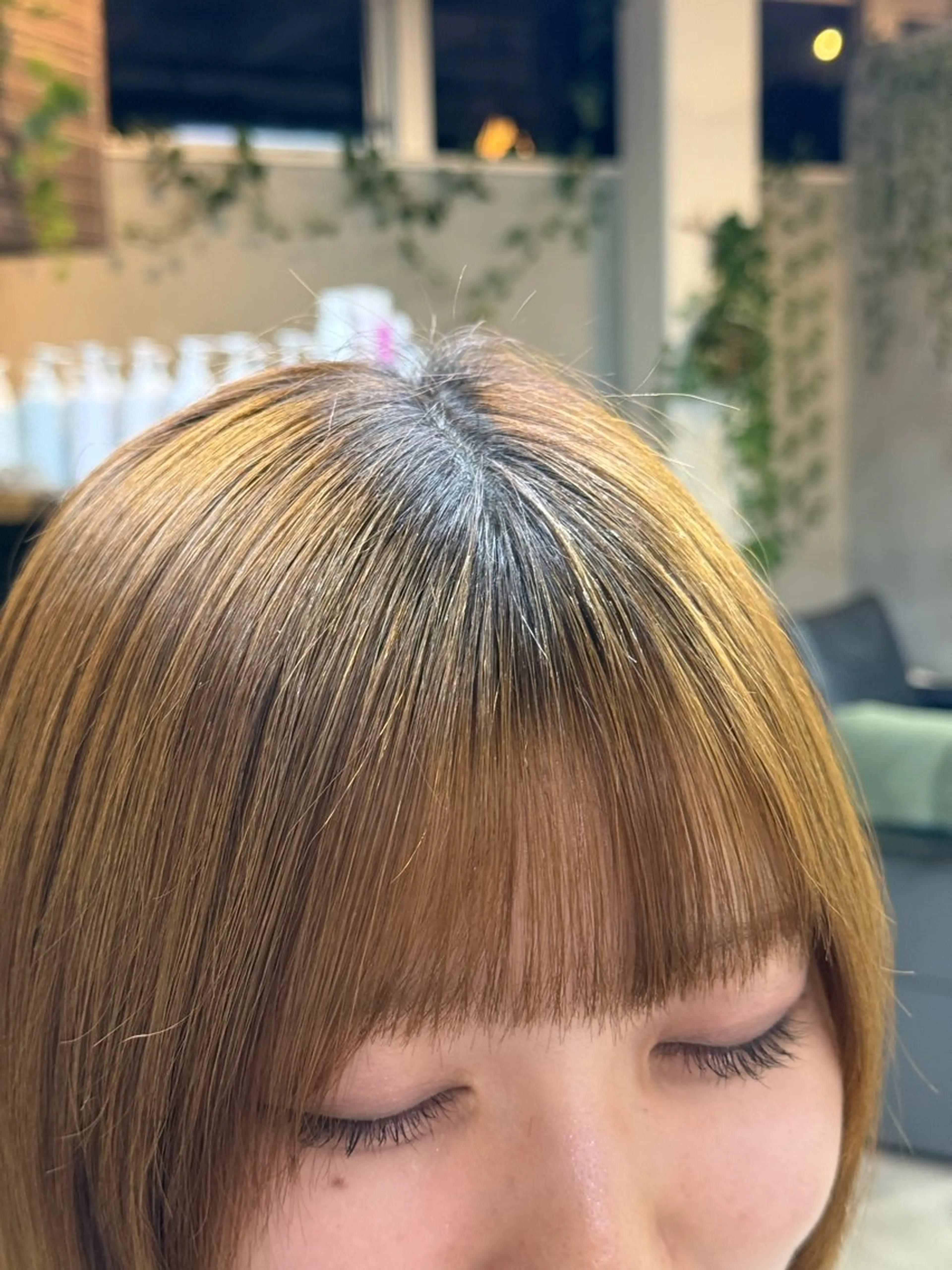 ミディアム パーマ 縮毛矯正 Blast Erikaのヘアスタイル