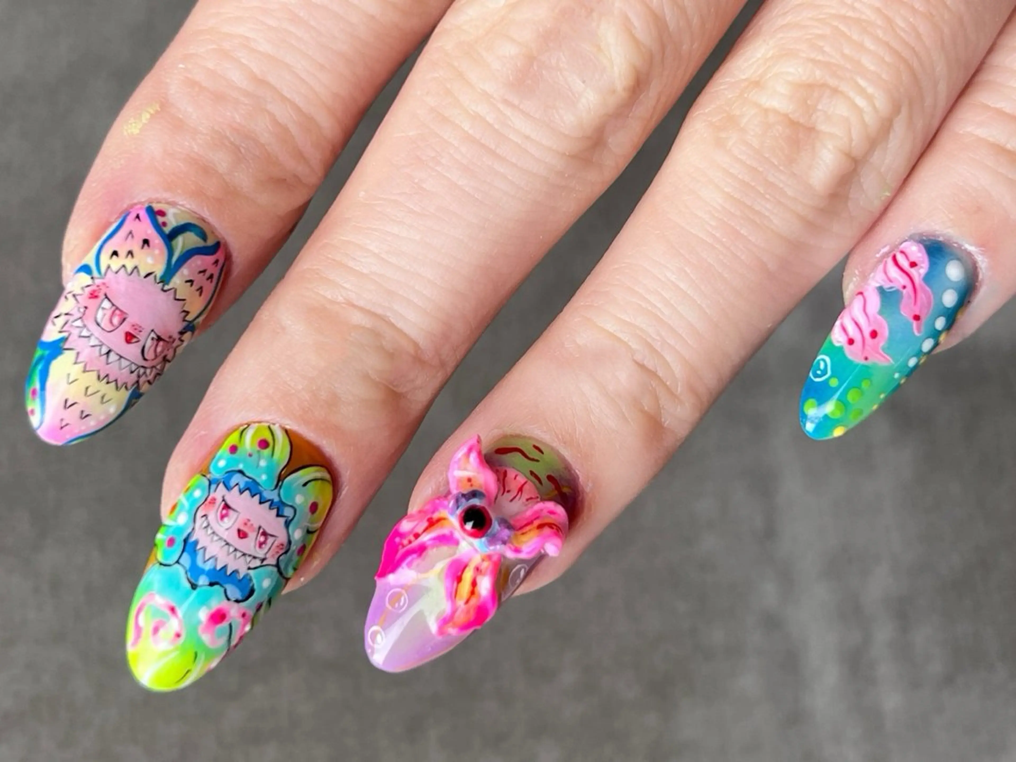 ネイル 韓国ネイル 持ち込み スカルプネイル ワンホンネイル ハンドネイル Painty所属・Painty nailのネイルデザイン