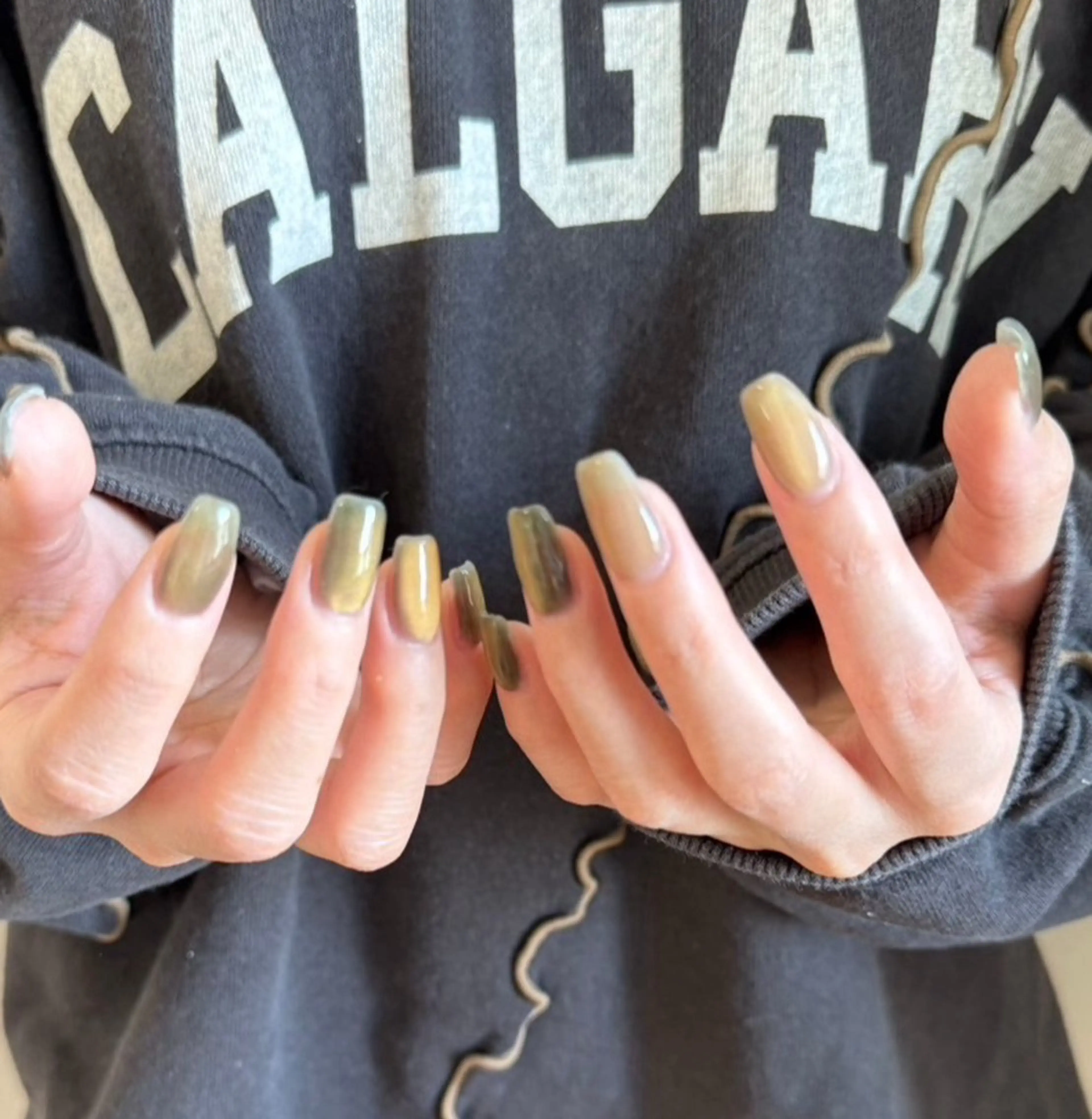 ネイル ジェルネイル マグネットネイル マグネットワンカラー ワンカラーネイル nail salon kicchiのネイルデザイン