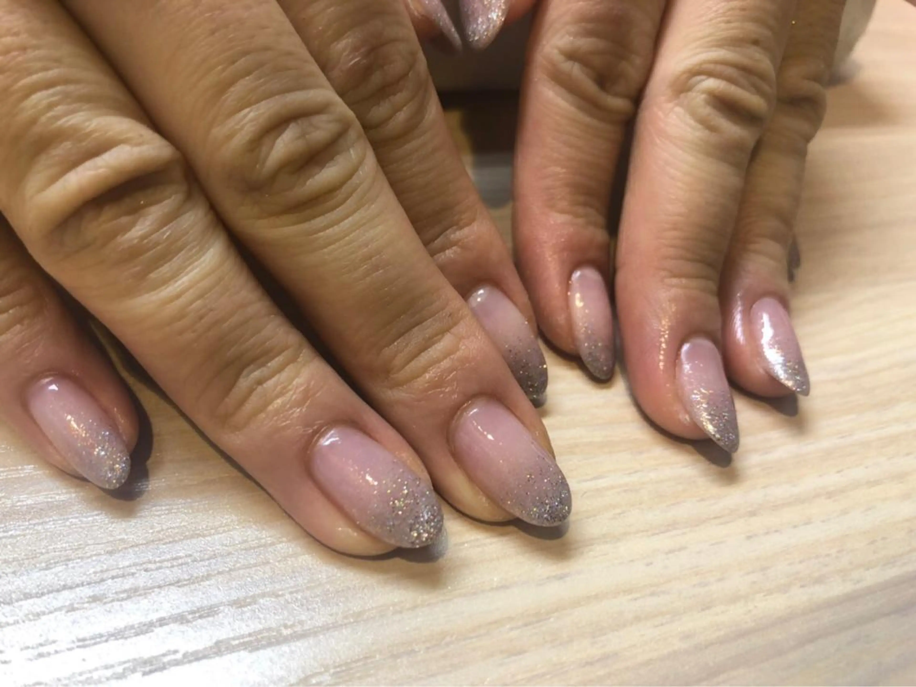 ネイル ラメ(グリッター) ラメグラデーション 韓国/網紅/パーツ M-salonのネイルデザイン