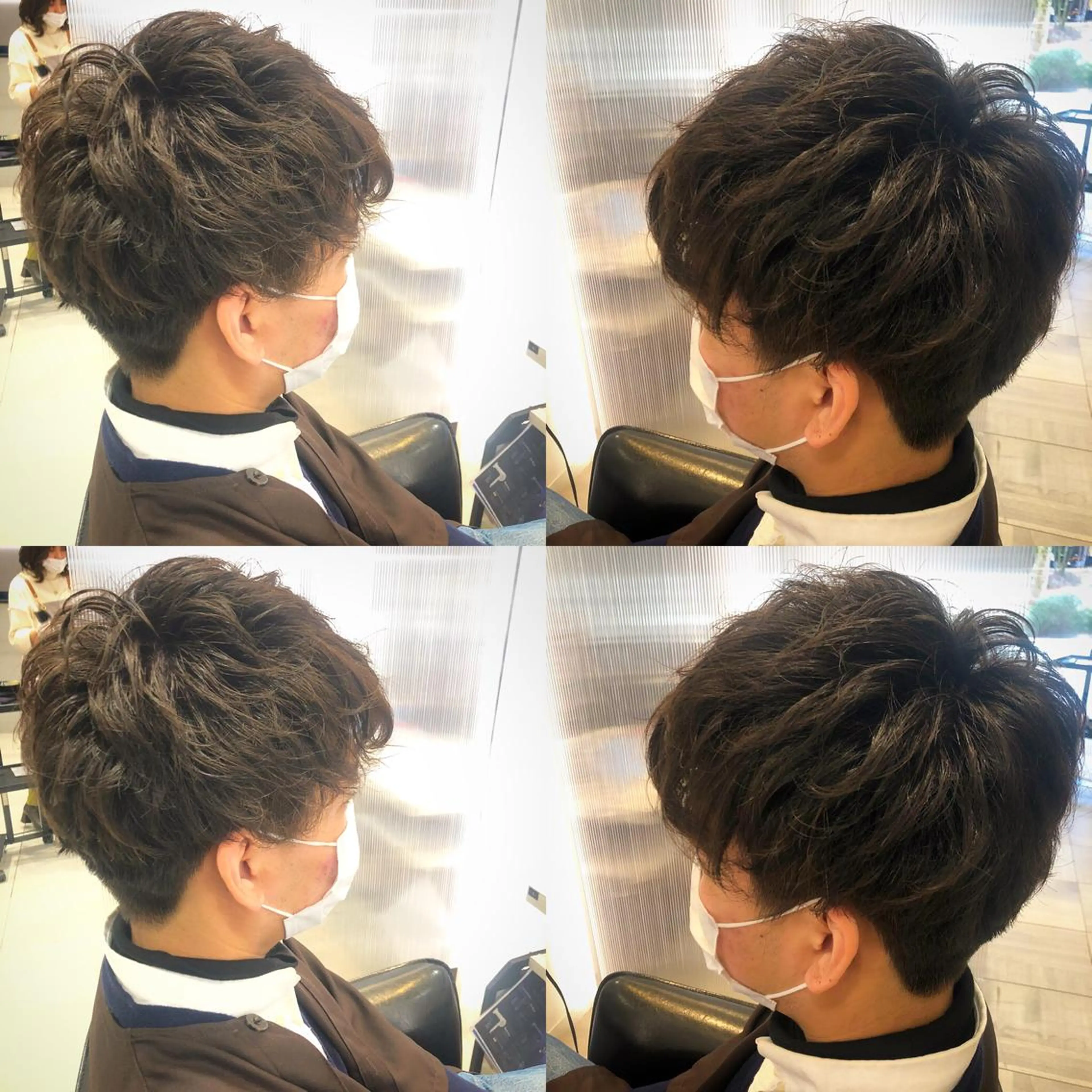 ショート パーマ ヘアアレンジ メンズ カット パーマ 金森 斗夢のヘアスタイル