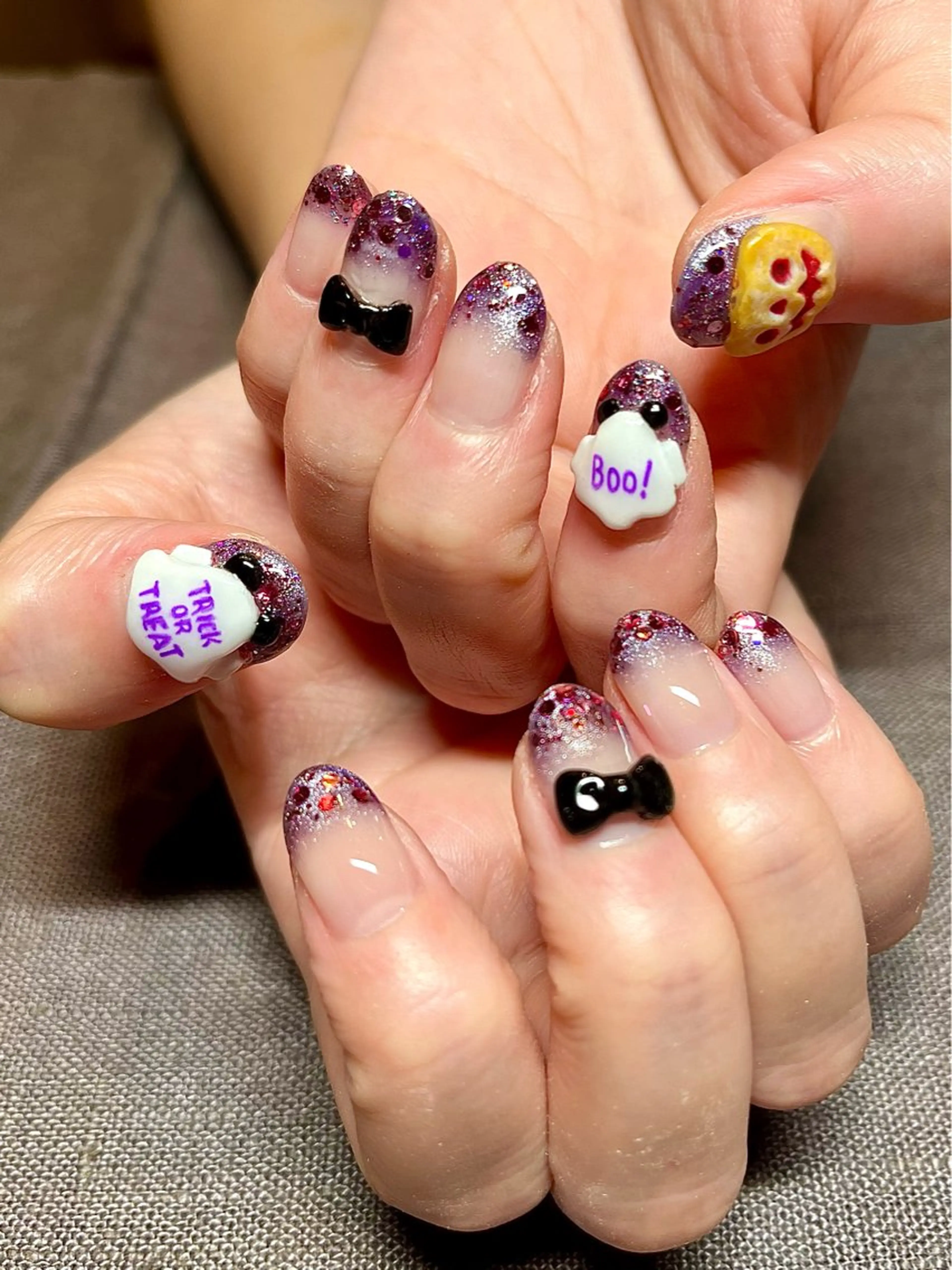 ネイル ハロウィン 持ち込み atelier mofのネイルデザイン