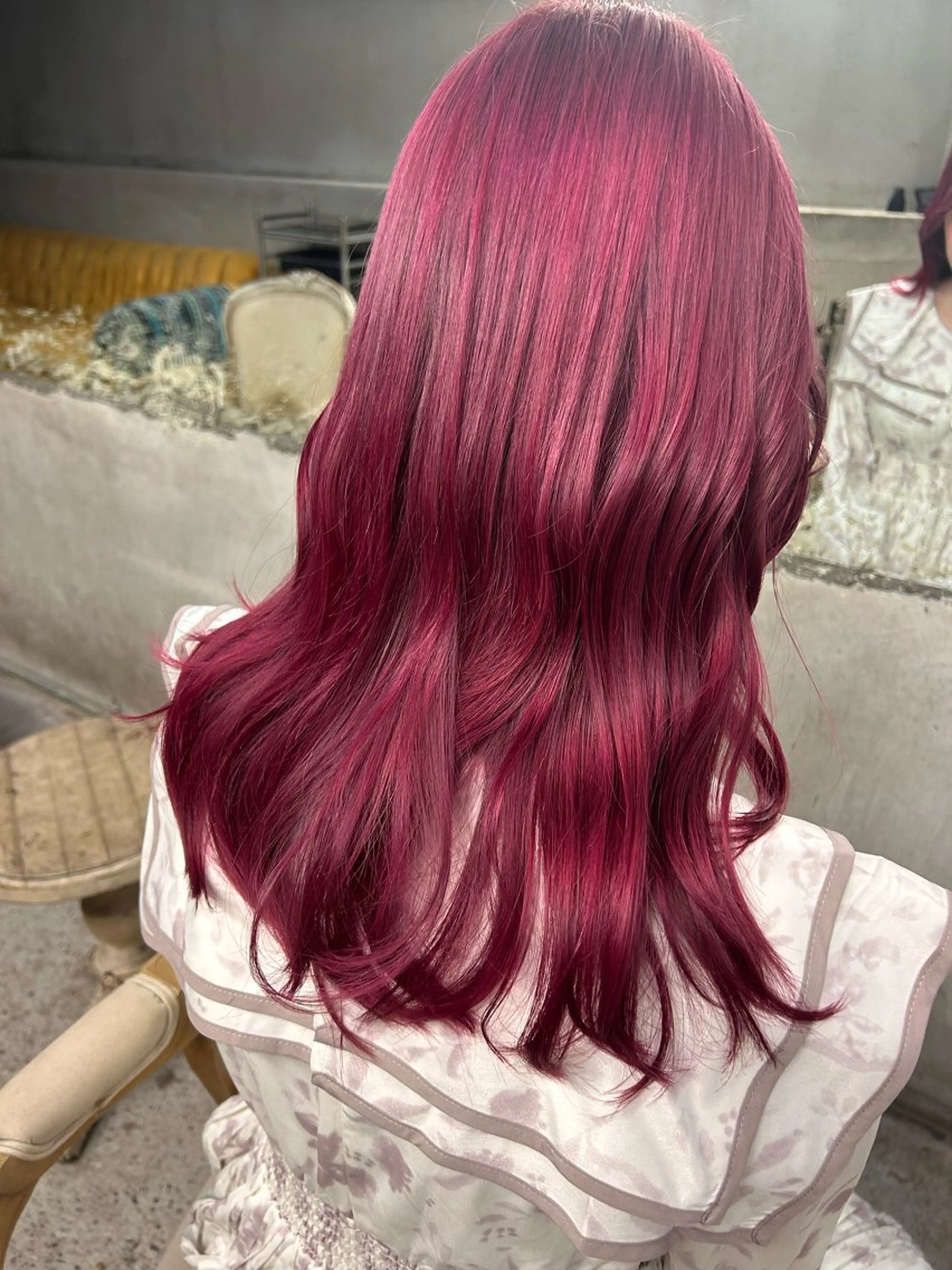 セミロング カラー ヘアアレンジ お任せヘア☘️☘️ 及川渚のヘアスタイル