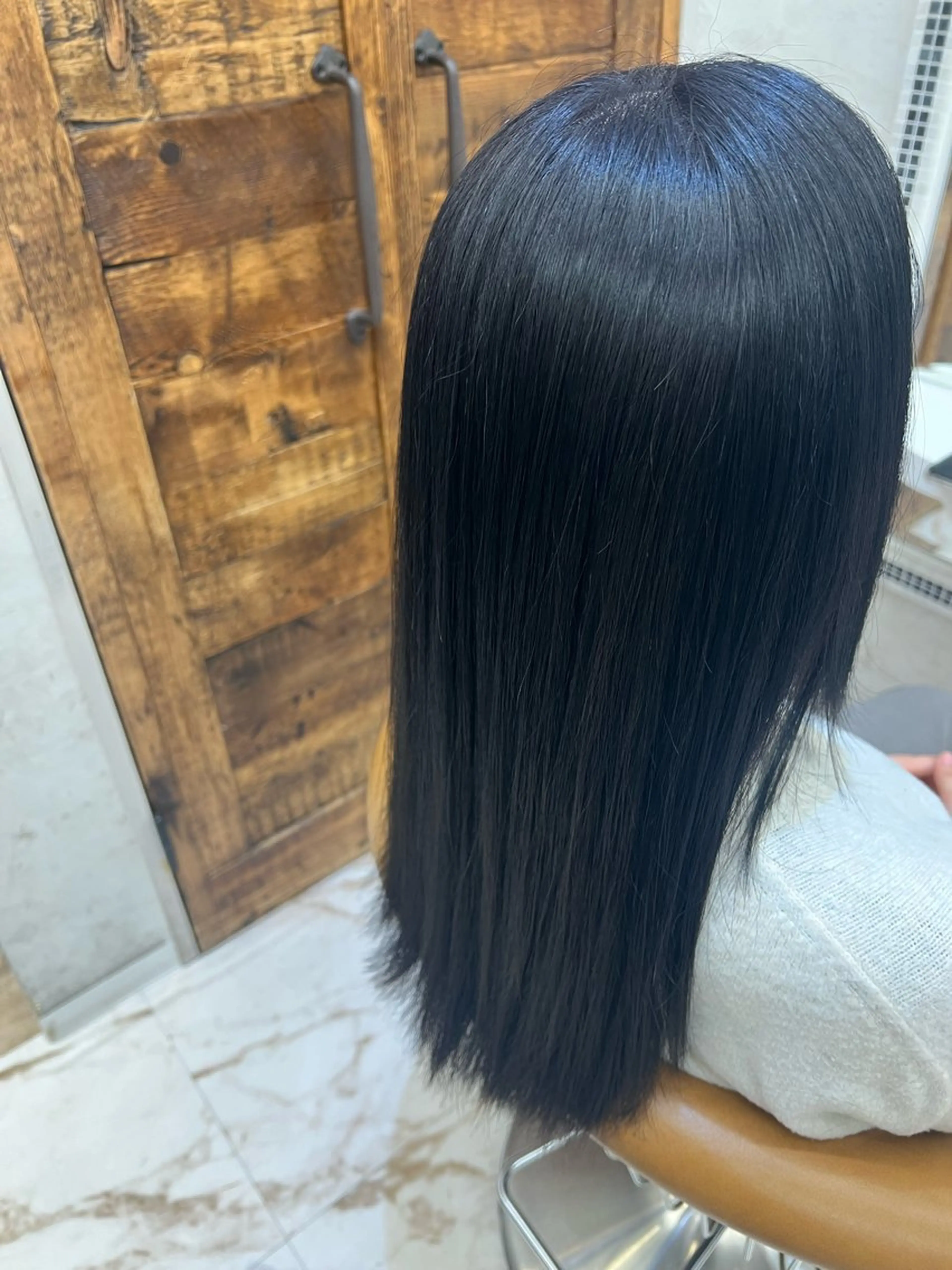 ロング 縮毛矯正/ブリーチ なしダブルカラー輝希のヘアスタイル