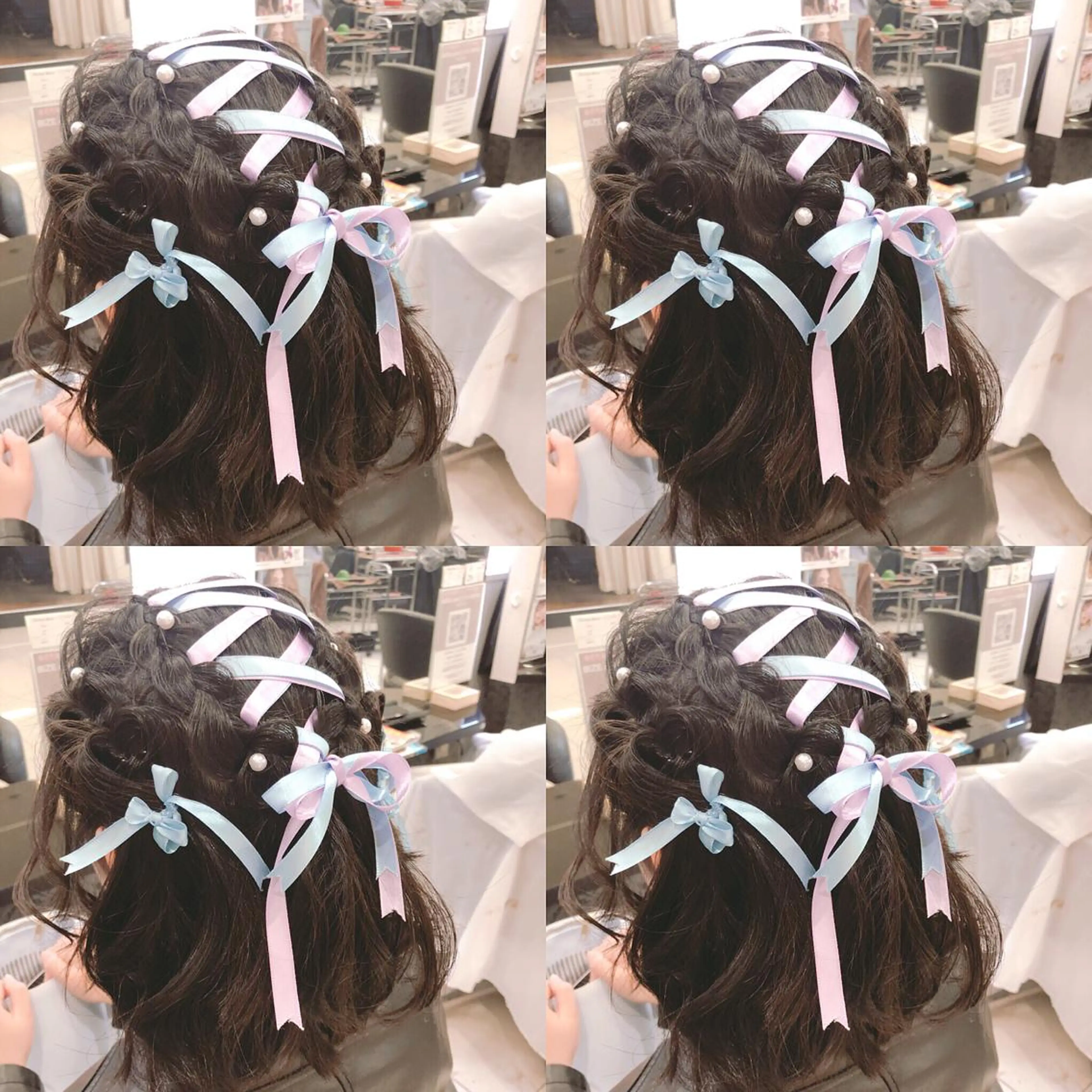 ミディアム ヘアアレンジ ハーフアップ ヘアセット 🌷MAYU 🌷のヘアスタイル