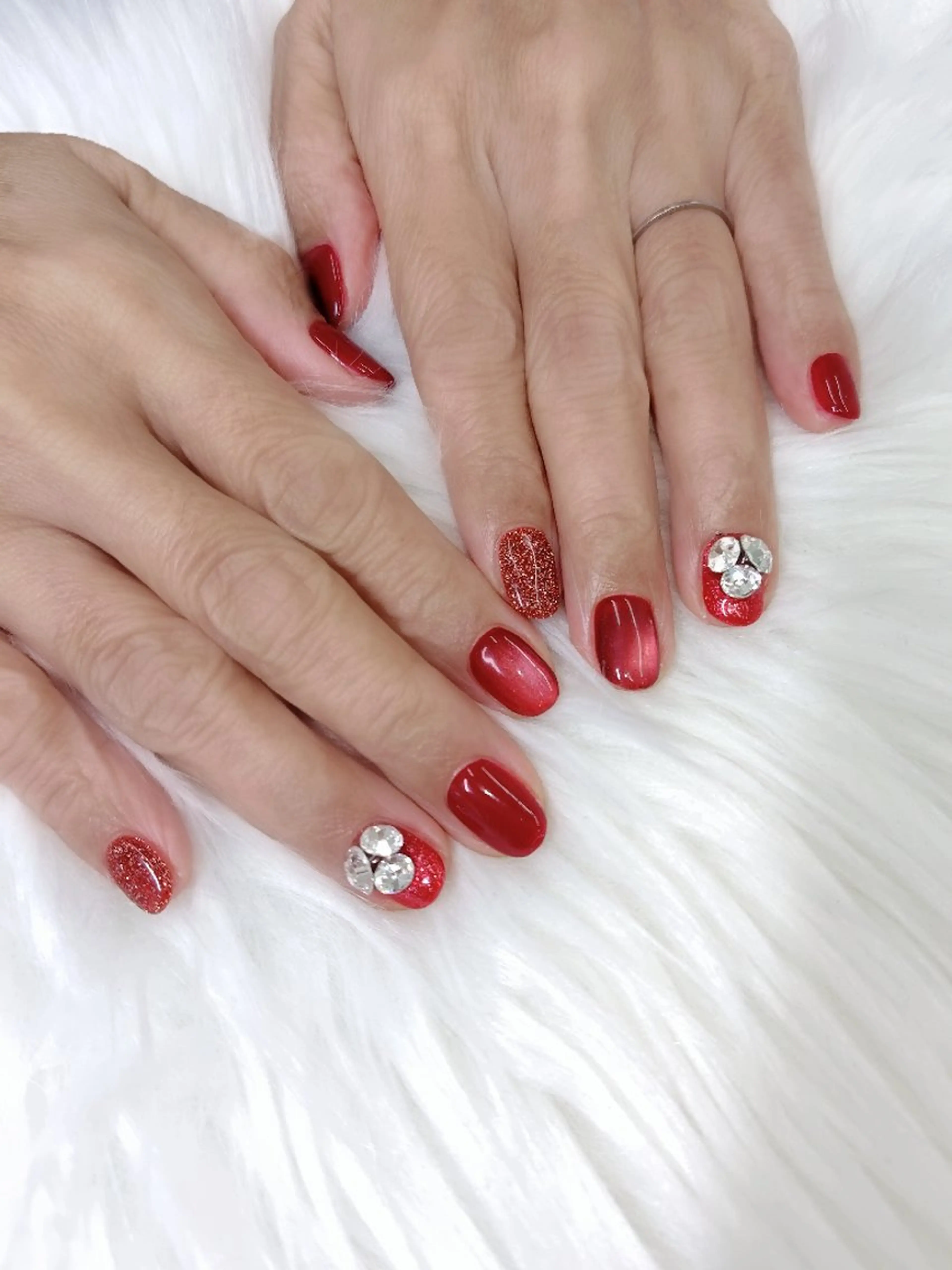 ネイル フラッシュネイル マグネットネイル ワンカラーネイル ストーンネイル ハンドネイル Bianca浦和西口 ⭐mitoのネイルデザイン