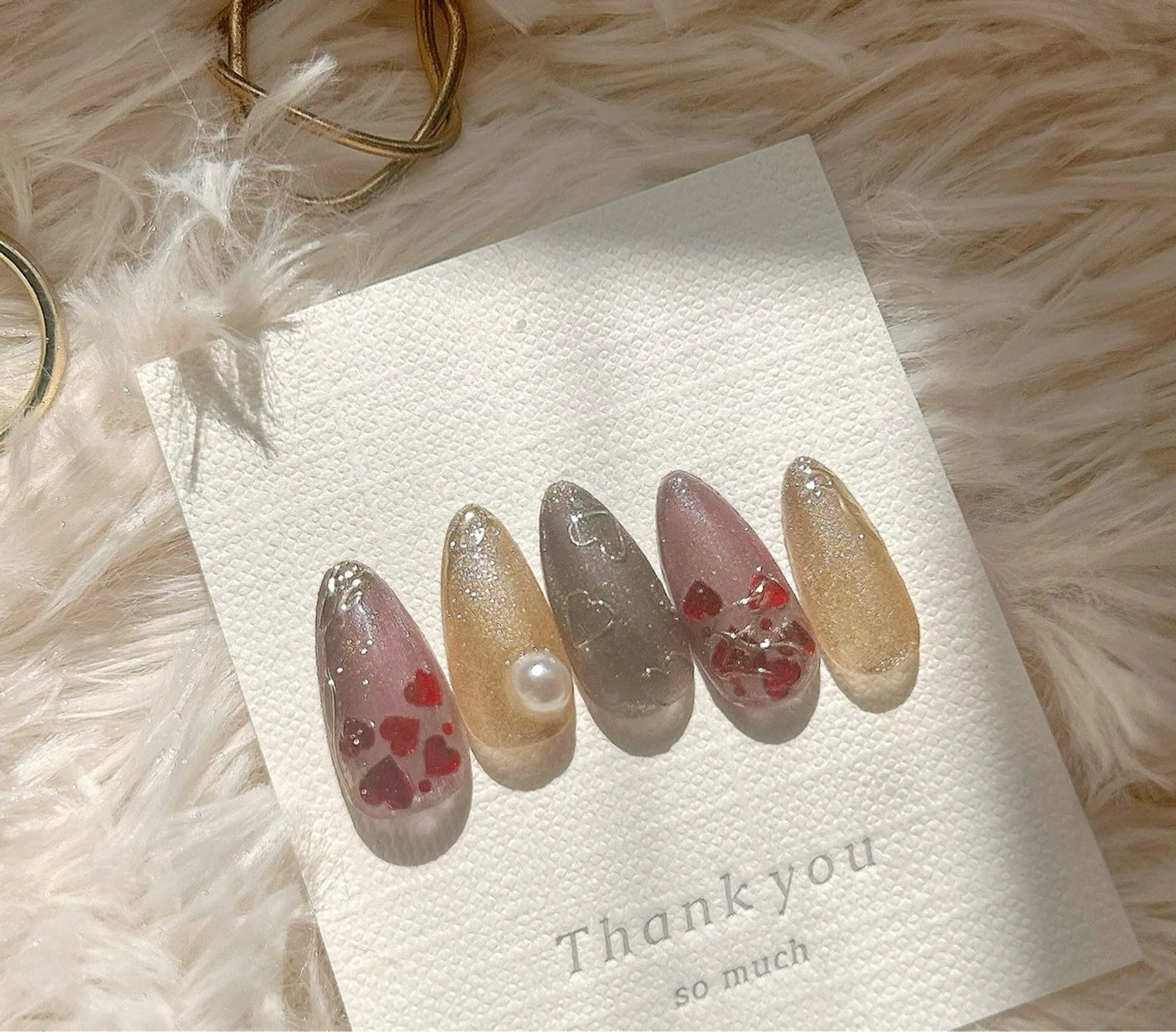 ネイル ハート バレンタイン キイ サロンのネイルデザイン