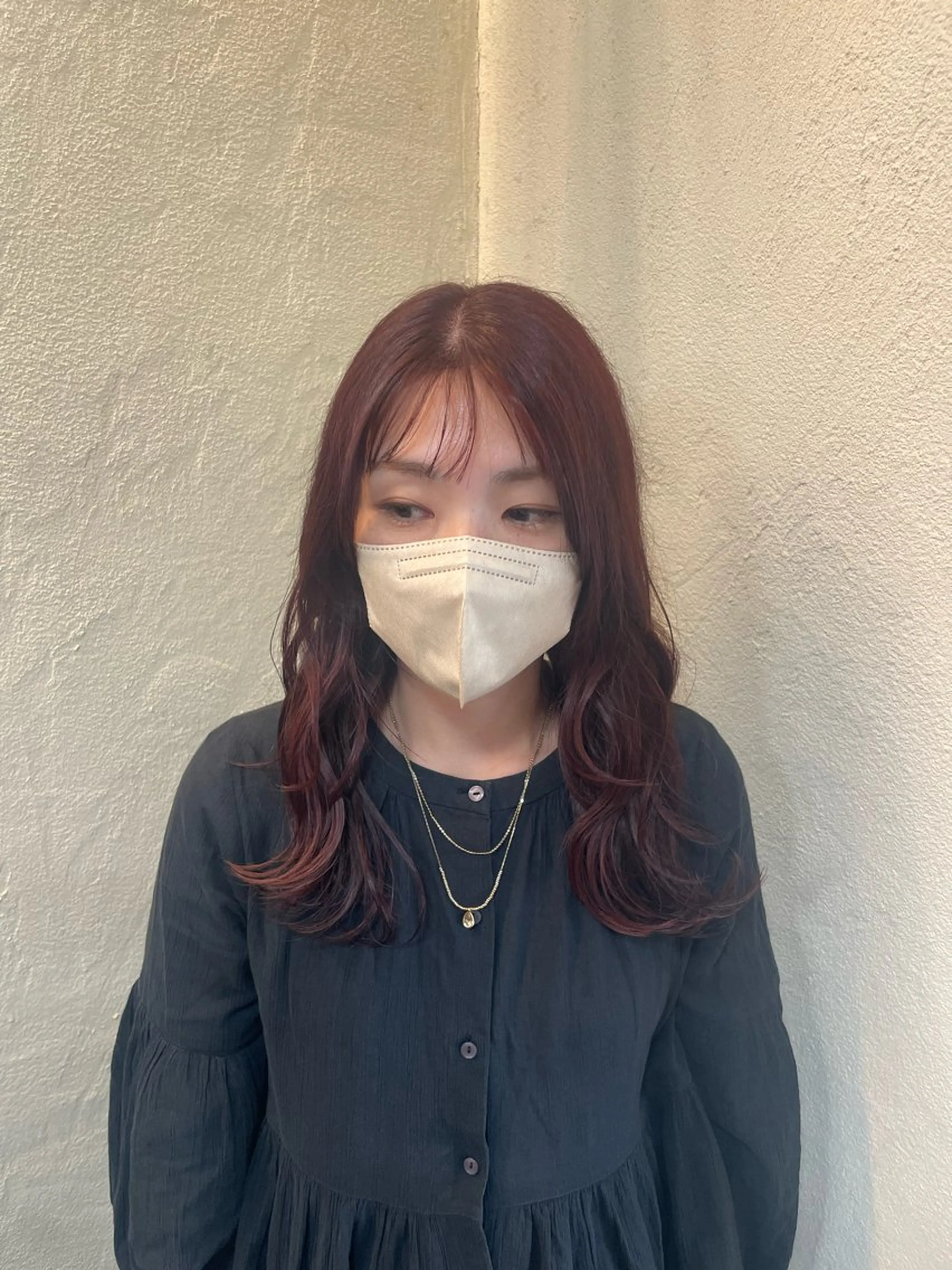 セミロング レイヤーカット 大庭 萌瑚のヘアスタイル