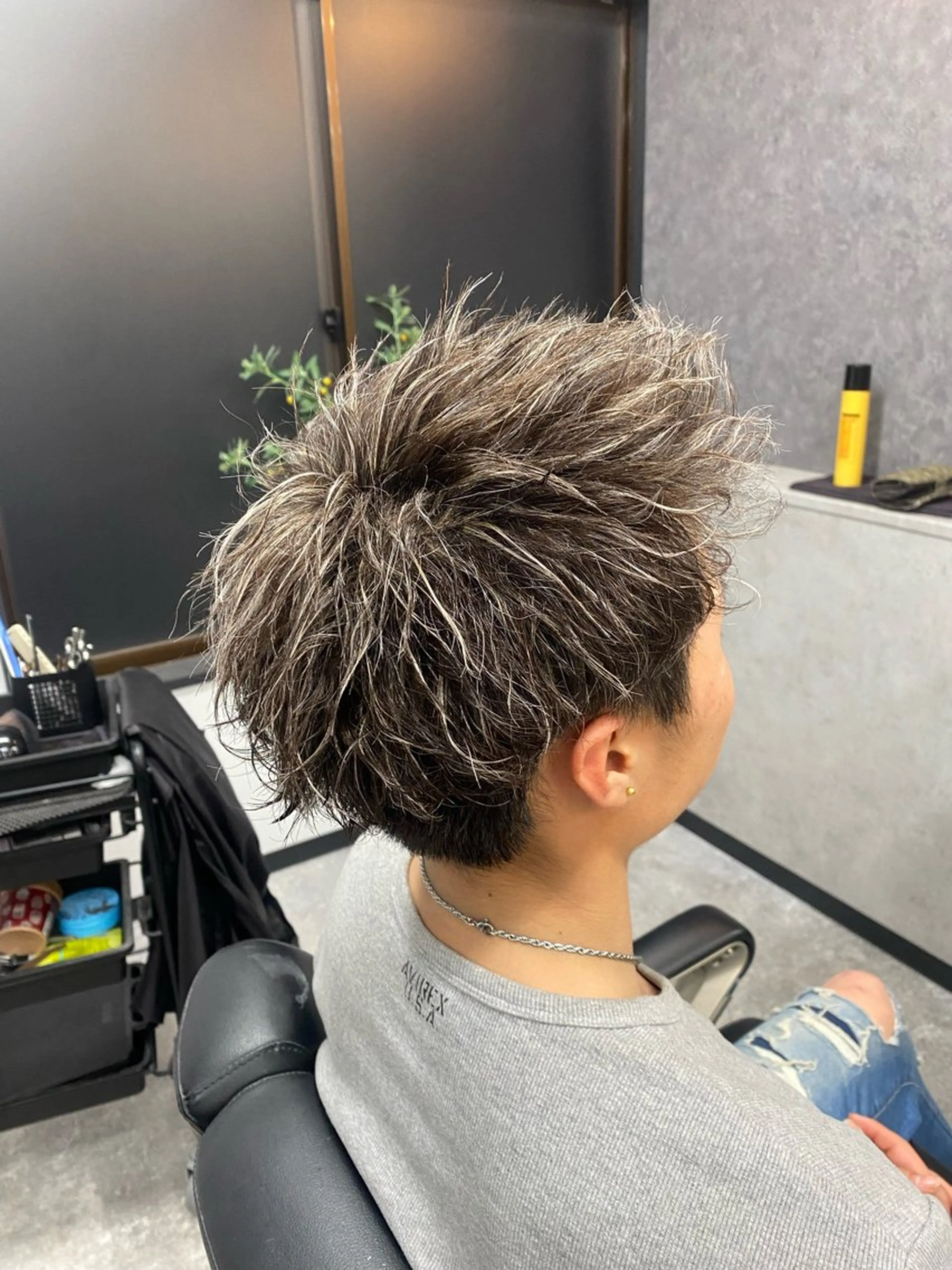 ショート カラー パーマ ヘアカラー メンズ専門 カラーリスト　神谷のヘアスタイル