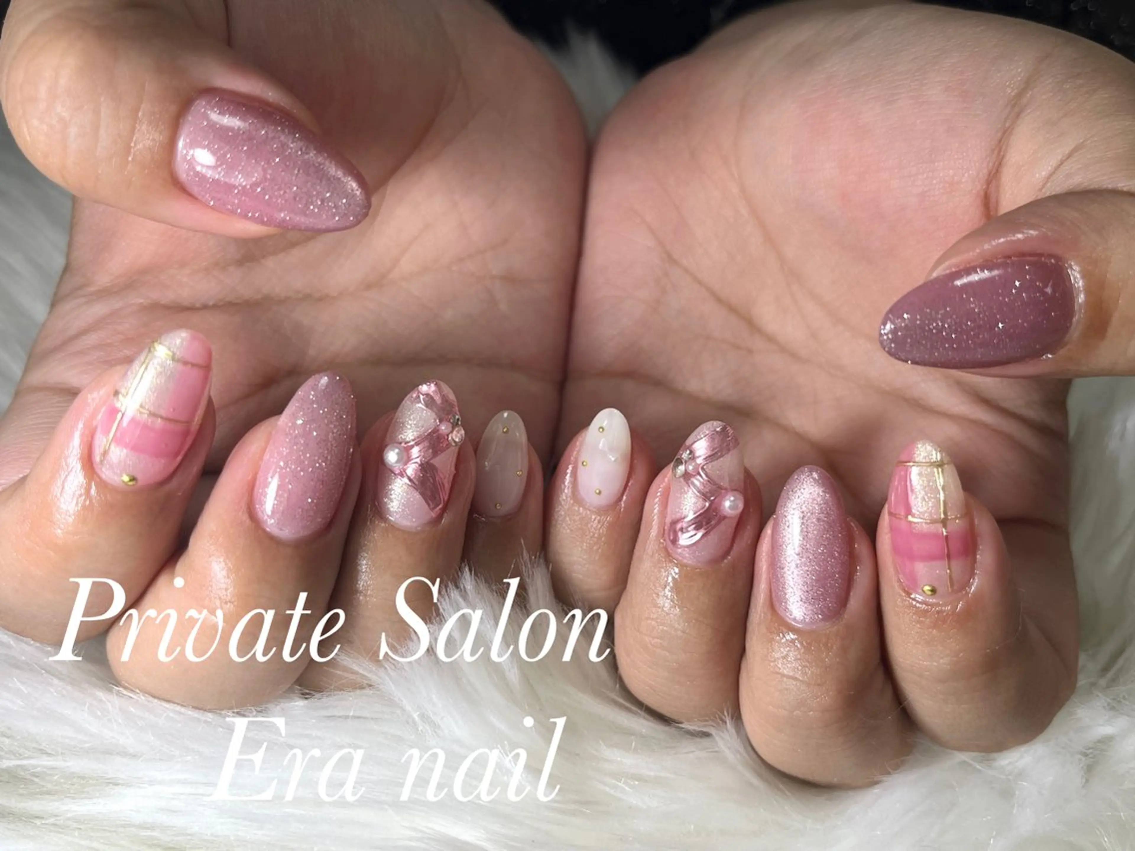 ネイル リボン Era nailのネイルデザイン