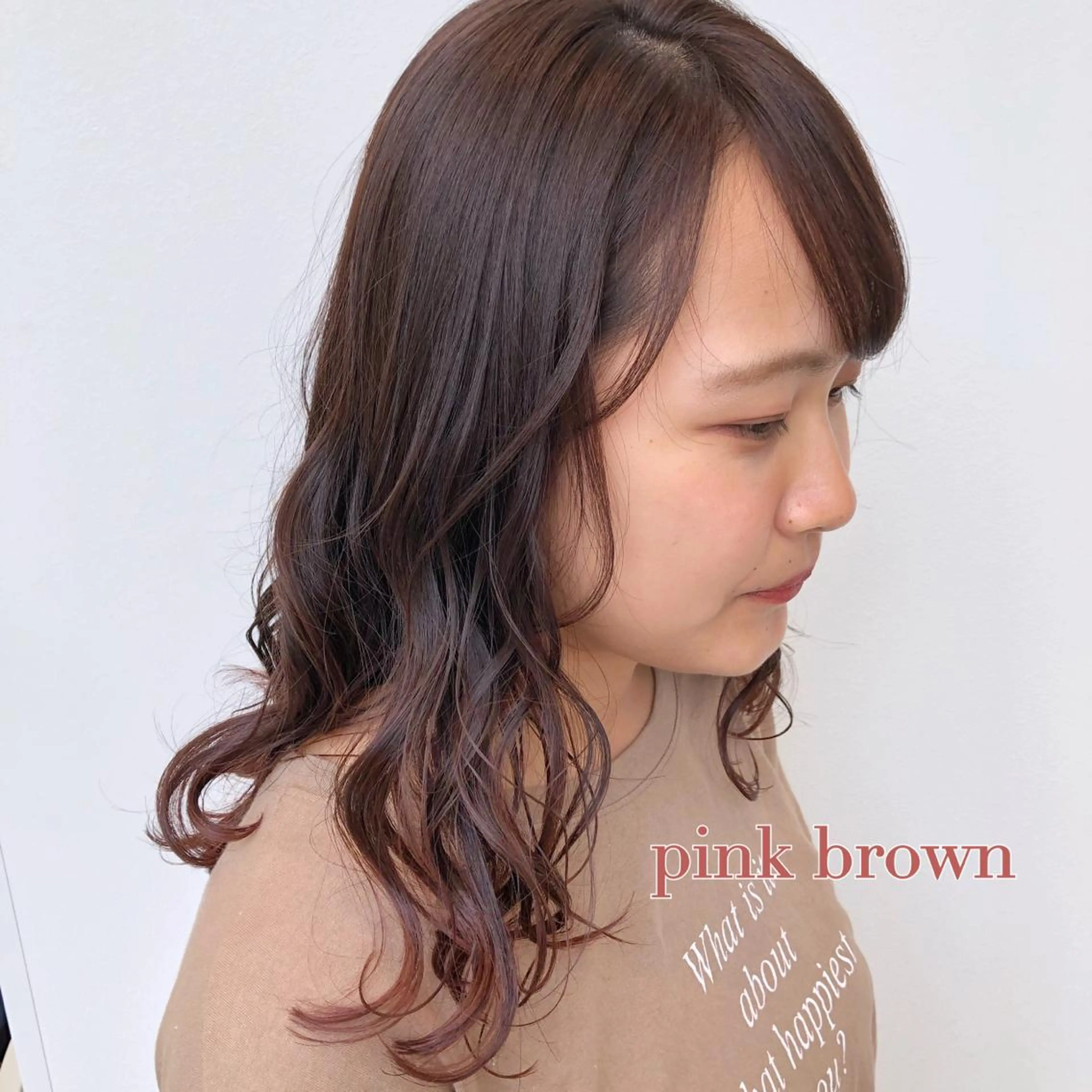 ロング ピンクブラウン BELLA/天王寺/ 似合わせ/木浦心のヘアスタイル
