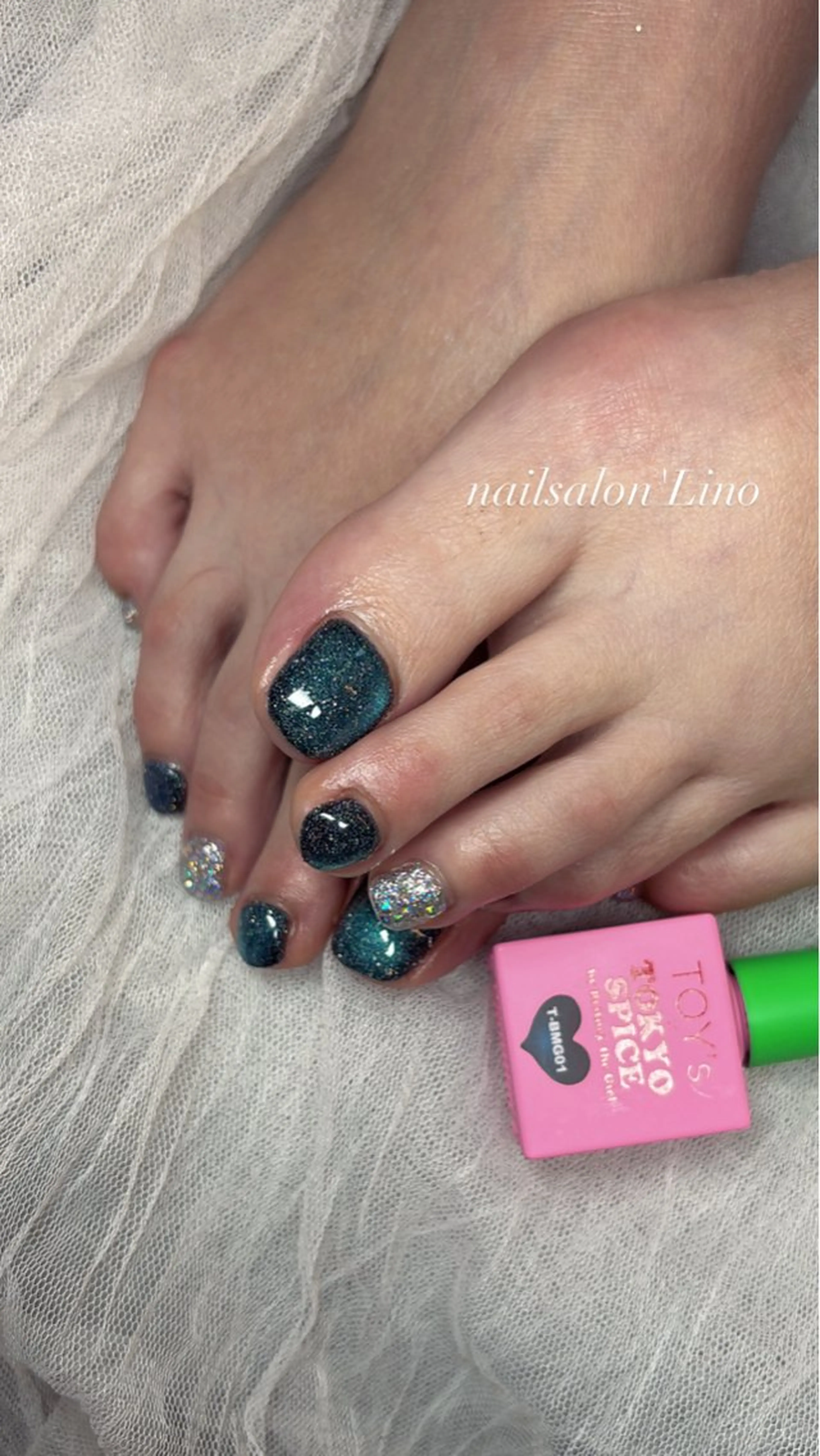 ネイル フラッシュネイル マグネットネイル フットネイル Lino𓂃⟡.· Chizuruのネイルデザイン
