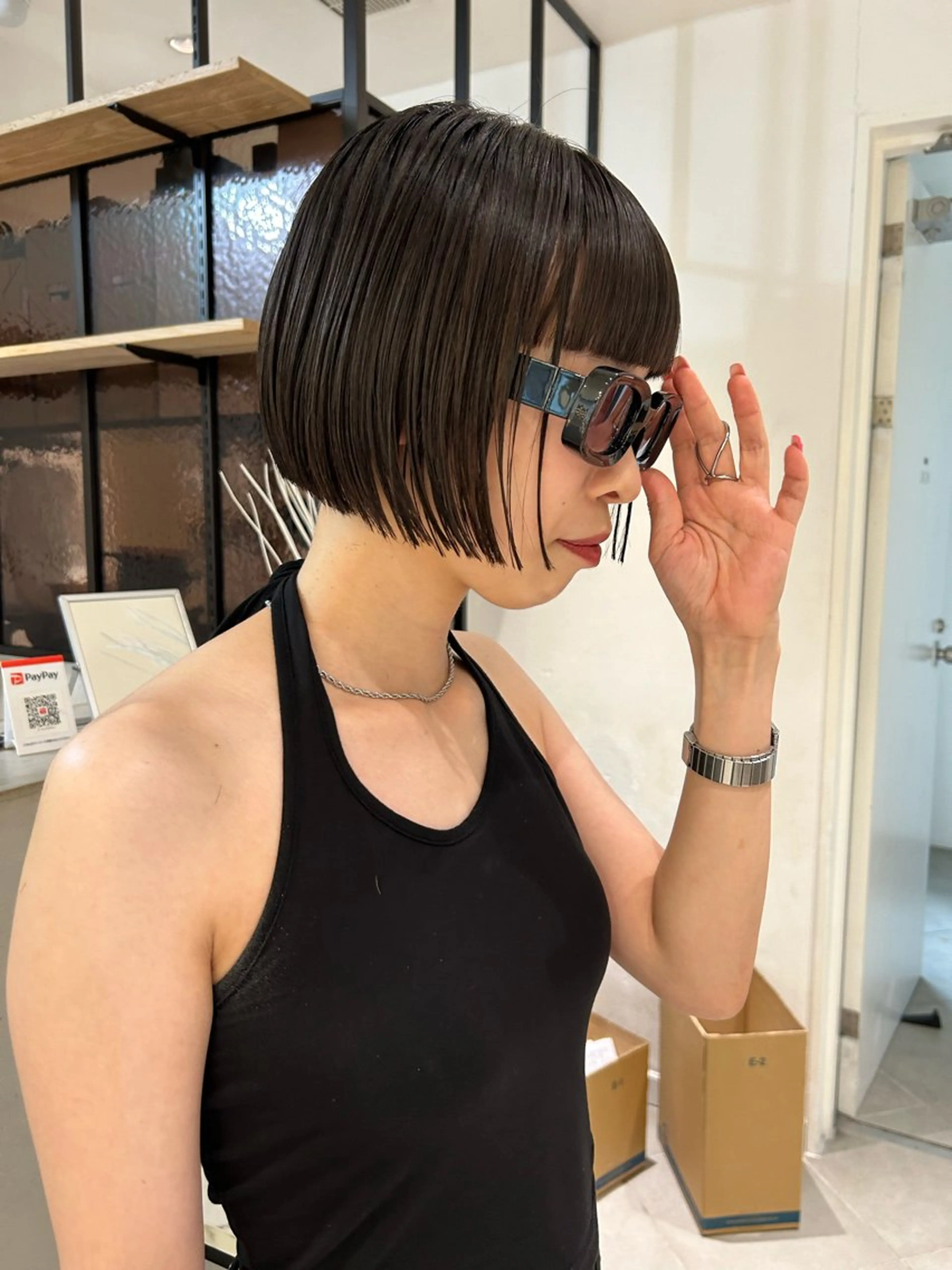 ショート ボブ カット トリートメント Loom.所属・村上雅人 ナチュラルモードのヘアスタイル