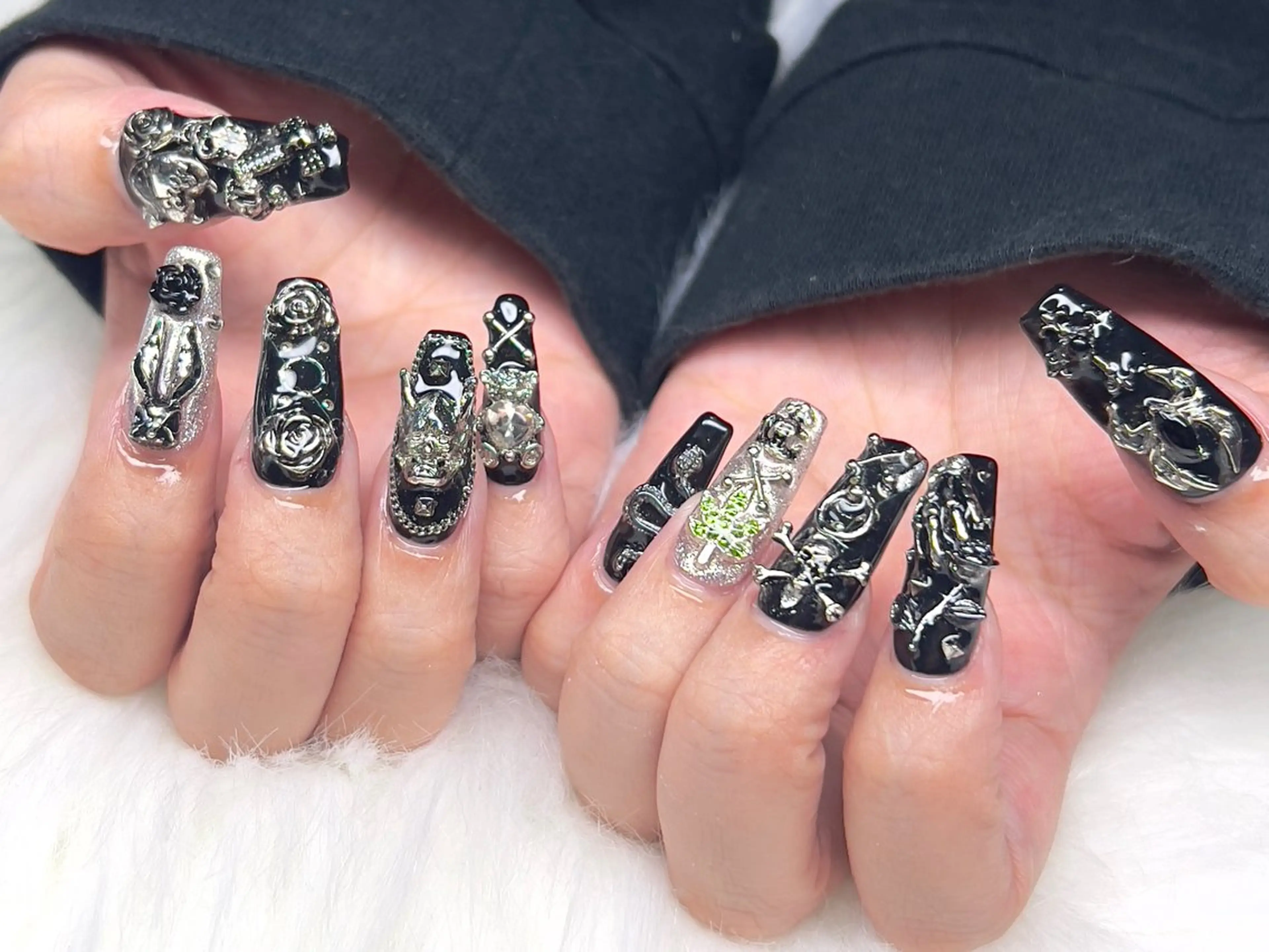 ネイル スカルプネイル ハンドネイル ネイリストYuri シェルウェリナ船橋のネイルデザイン