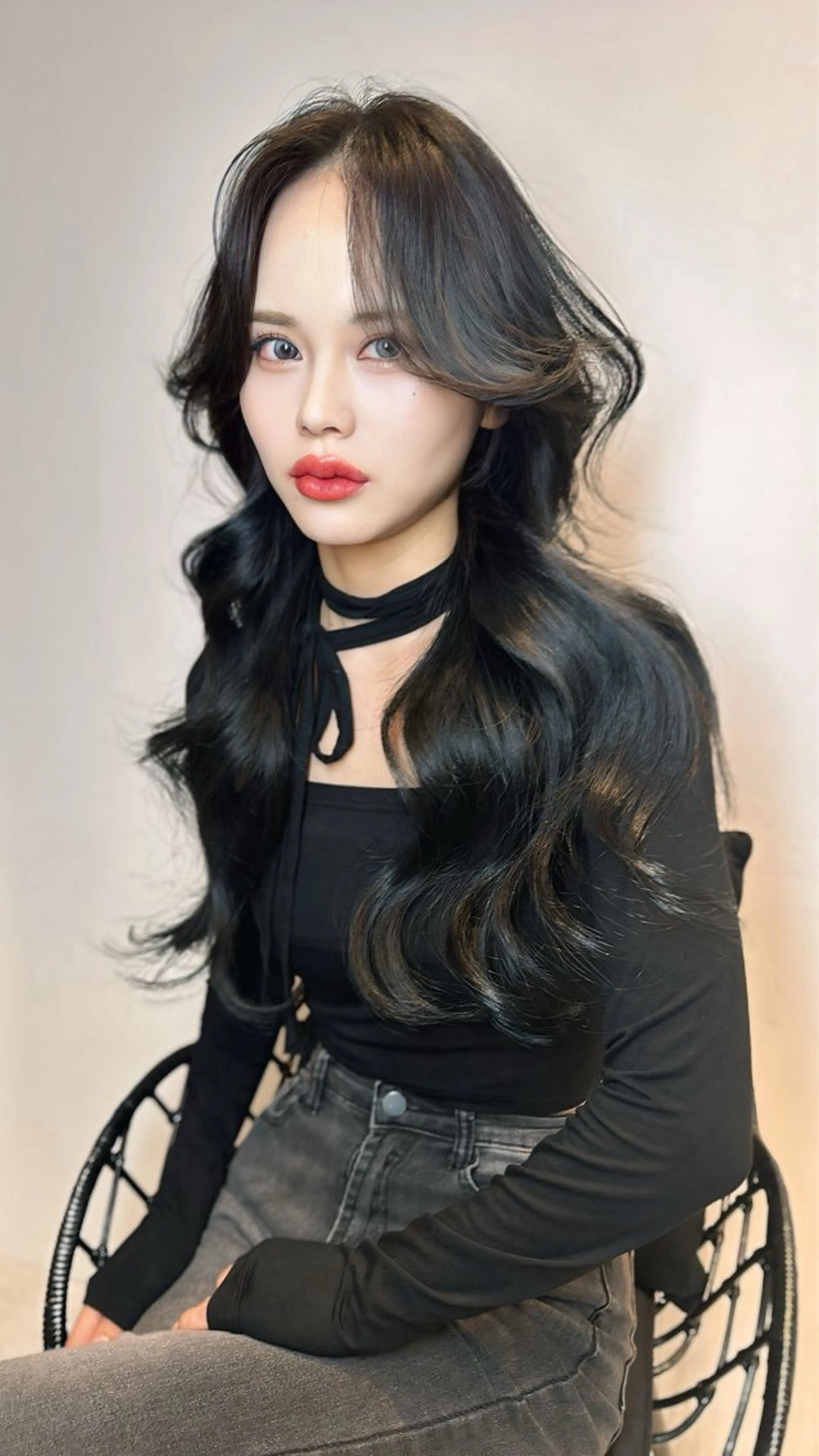 ロング カット ヘアカラー 中韓🇨🇳🇰🇷 🤍TAKAHIROのヘアスタイル