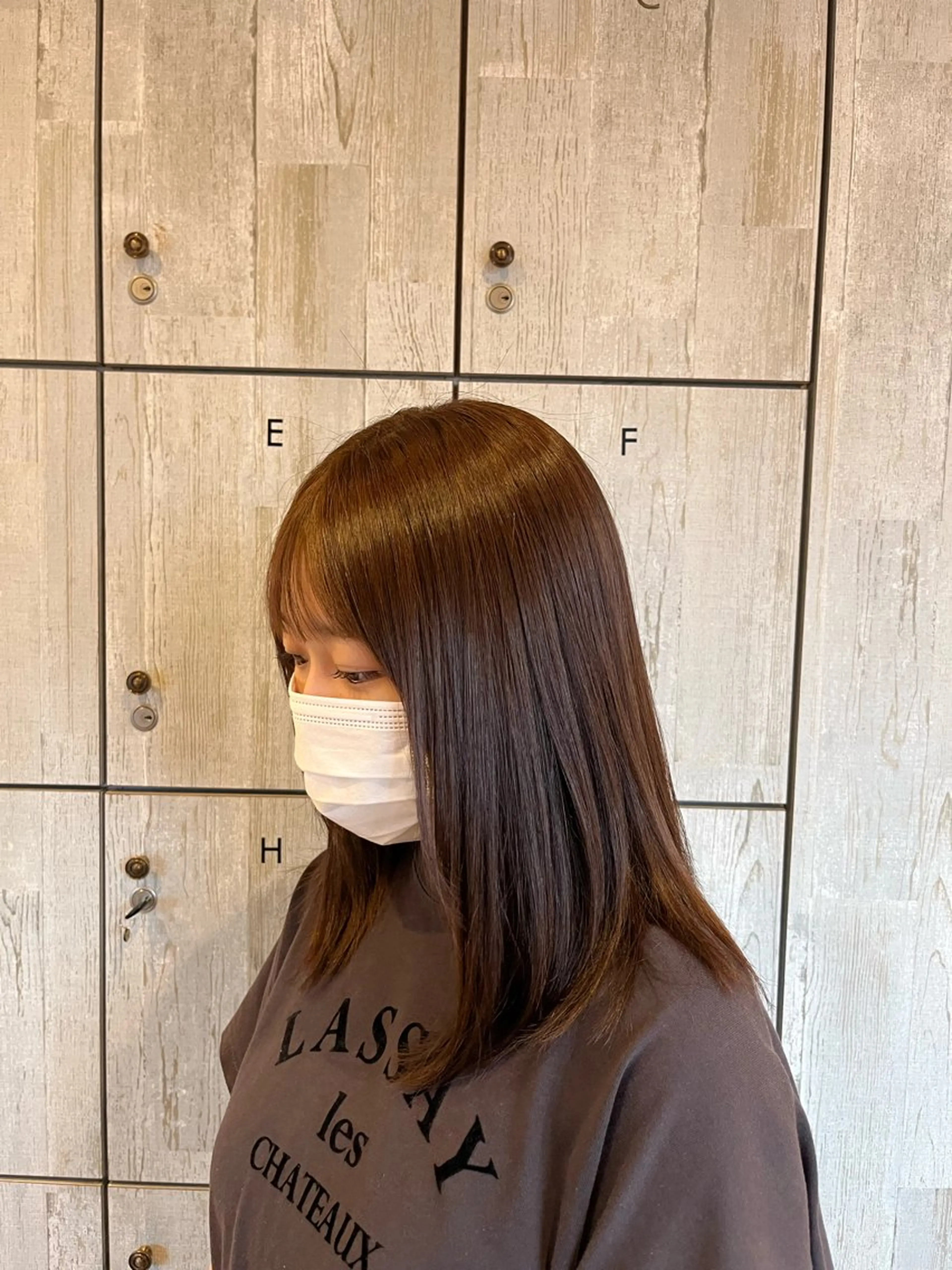 ミディアム カラー 顔まわり/オフィス カラー/青栁優🔆のヘアスタイル