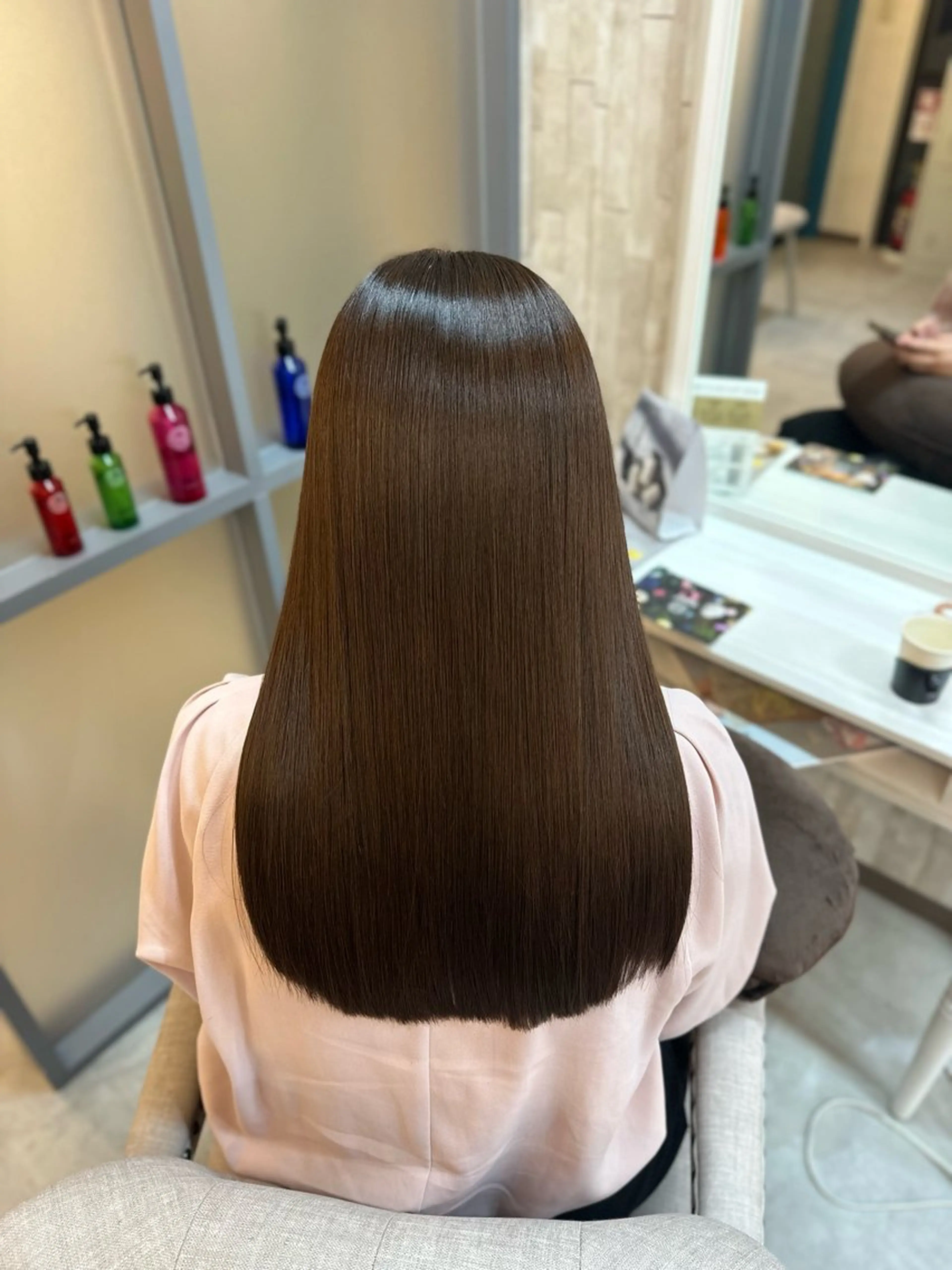 ロング 髪質改善 トリートメント ヘアカラー トリートメント 🖤ほのか/ツヤ髪 /髪質改善/縮毛矯正のヘアスタイル