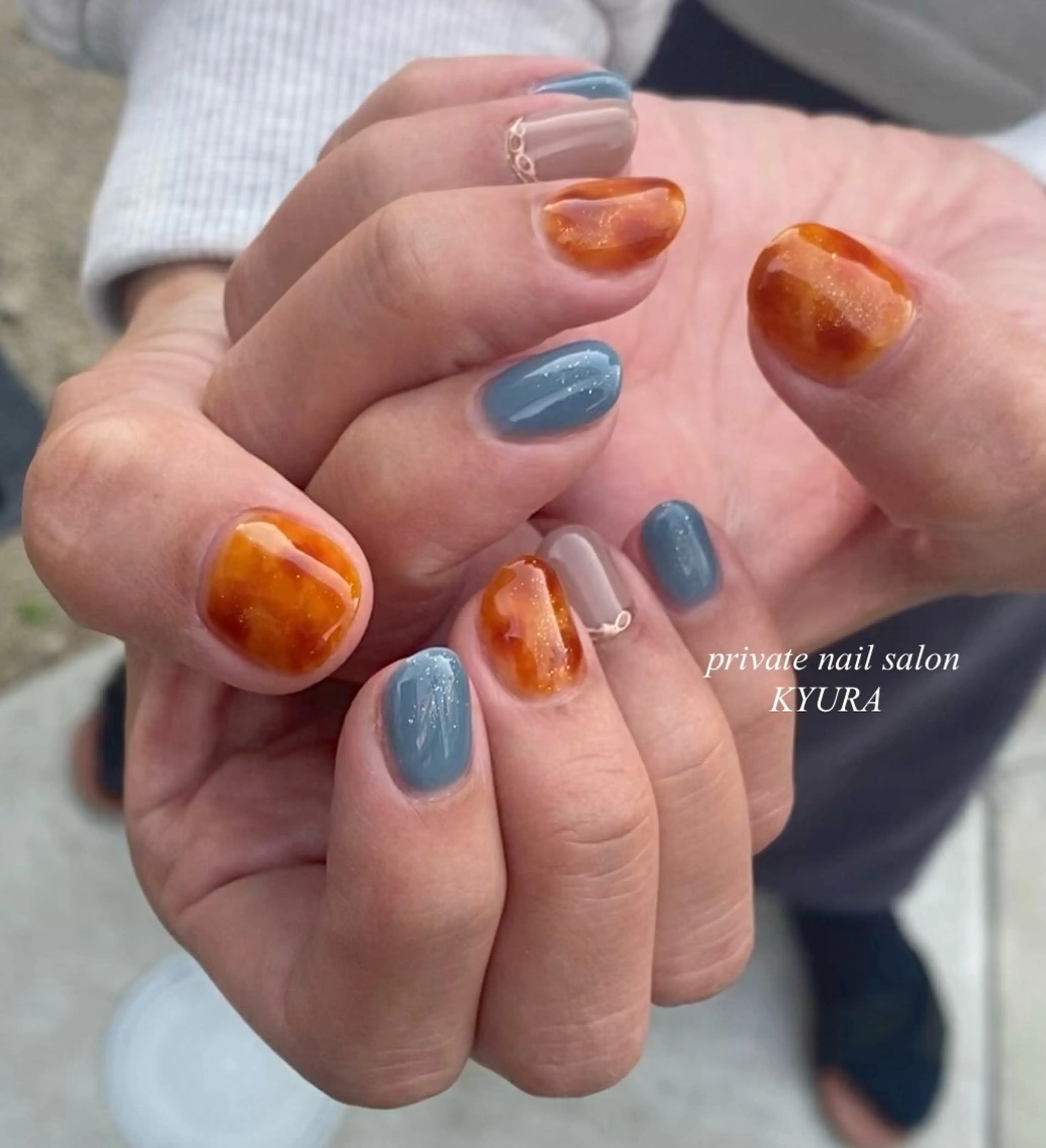 ネイル べっ甲ネイル 大東市ネイルサロン 【KYURA】ｷｭﾗのネイルデザイン