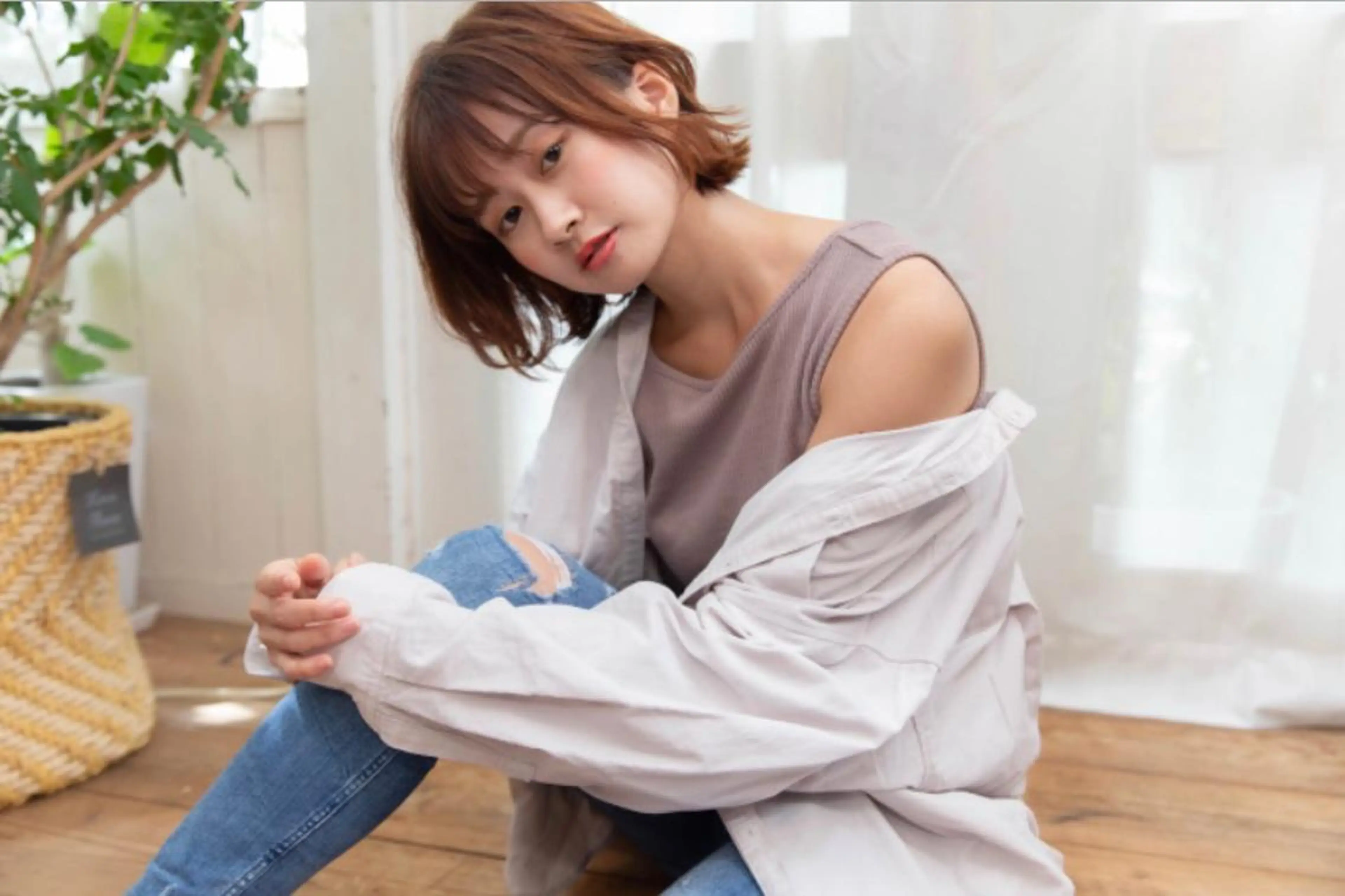 ミディアム 隅田 美樹のヘアスタイル