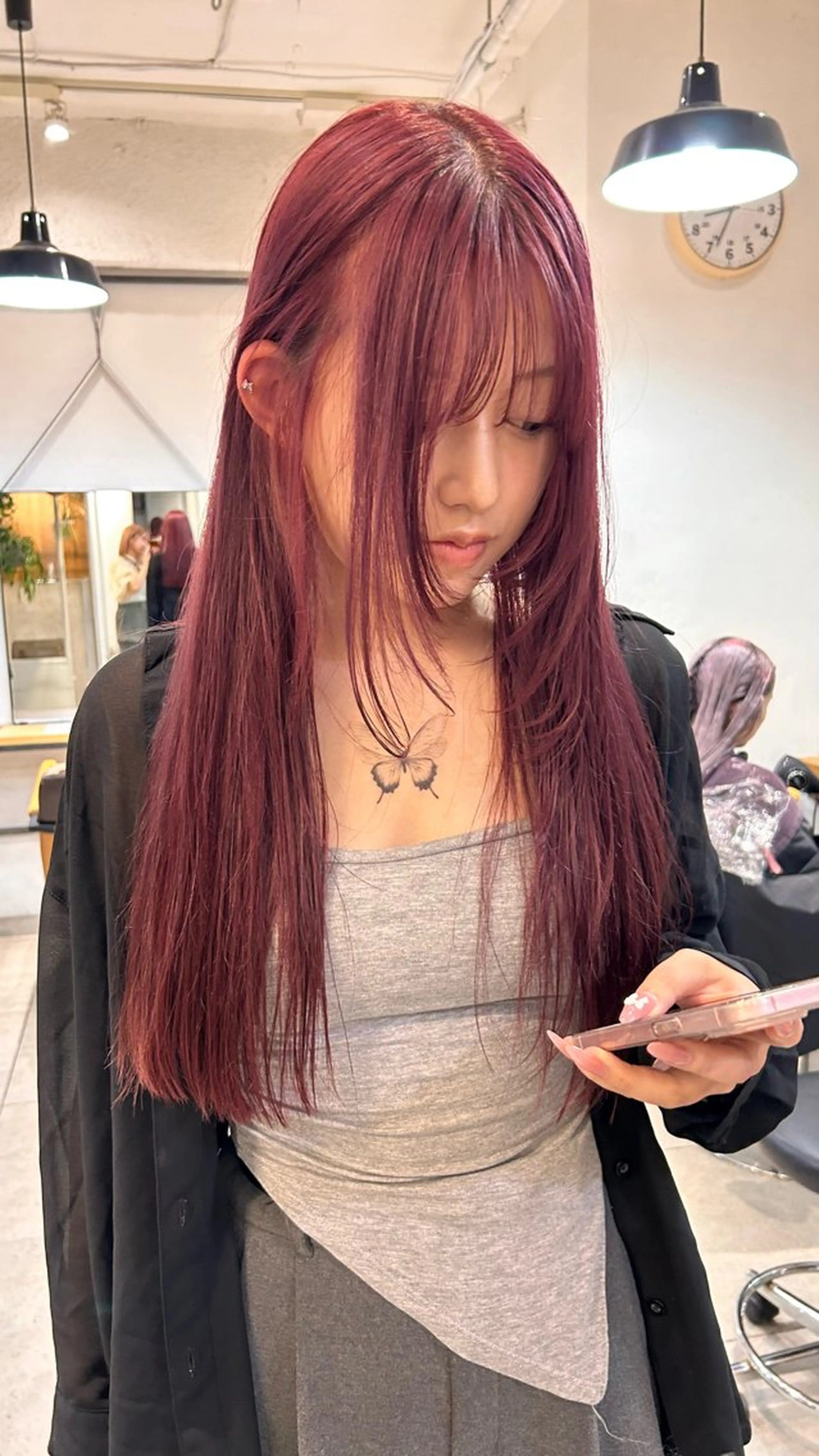 セミロング カラー ヘアカラー じゅわっと暖色カラー 🍊Moemiのヘアスタイル