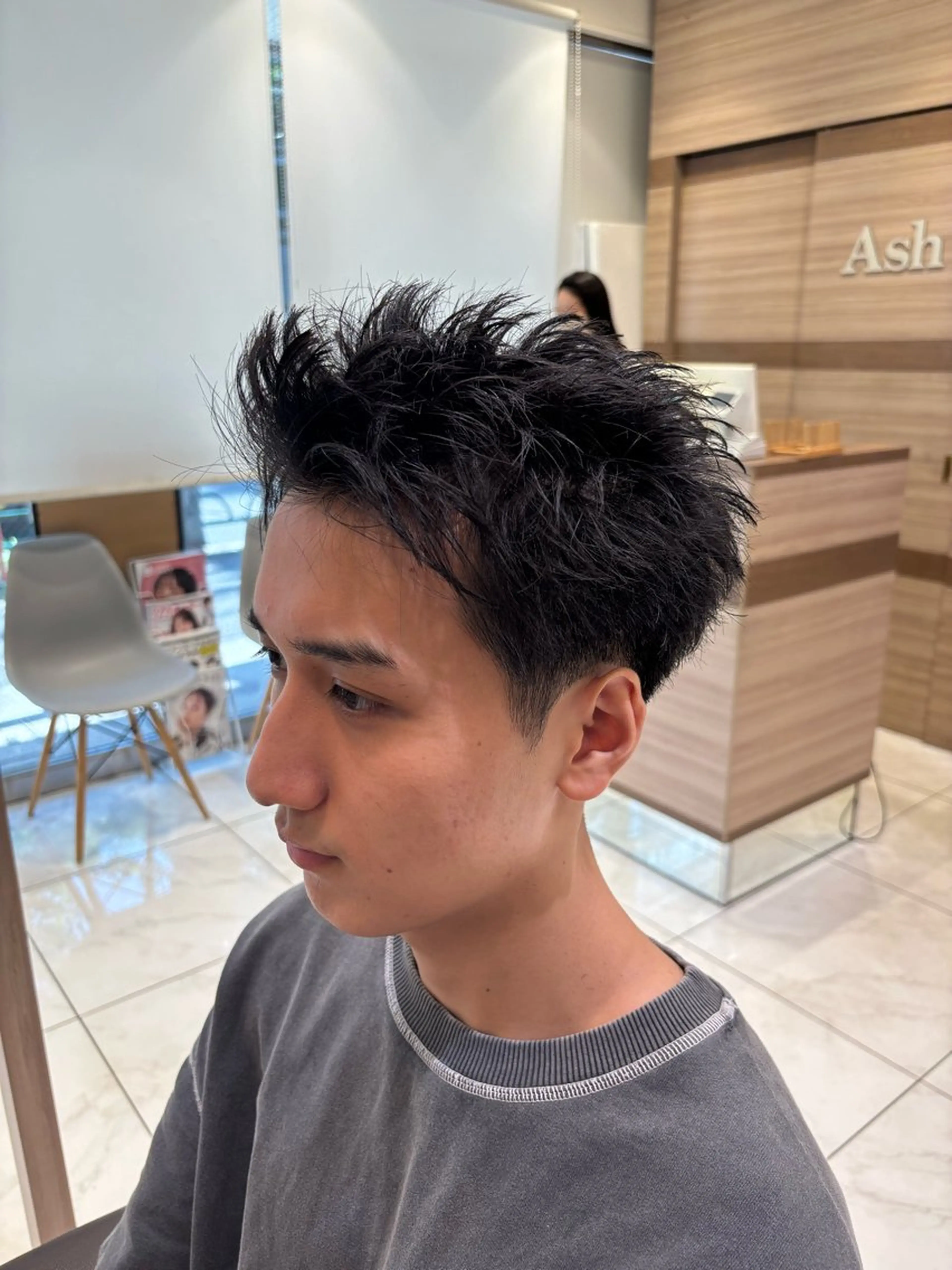 メンズ スパイキーショート カット 山本 侑平のヘアスタイル