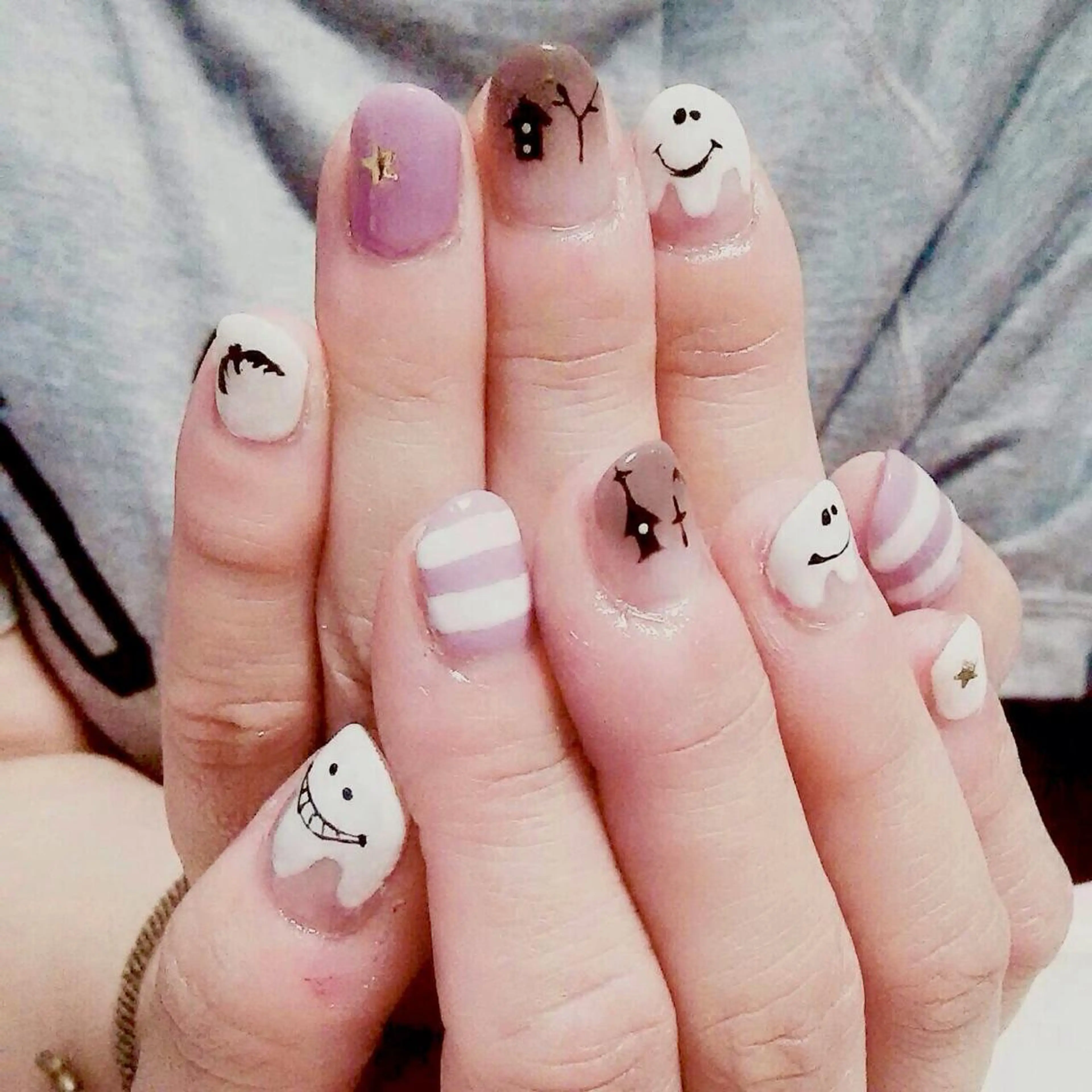ネイル ハロウィン 出川 ゆりのネイルデザイン