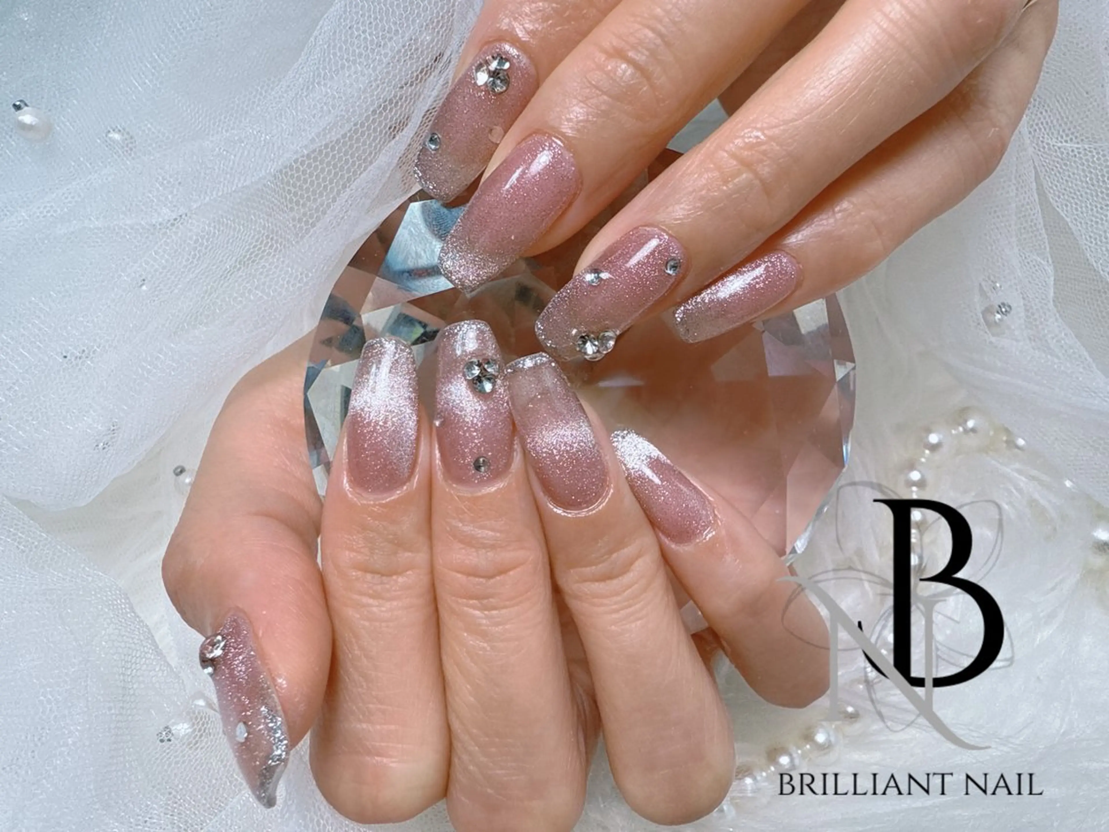 セミロング ハンドネイル ハンドケア brilliant nail💎あやのネイルデザイン