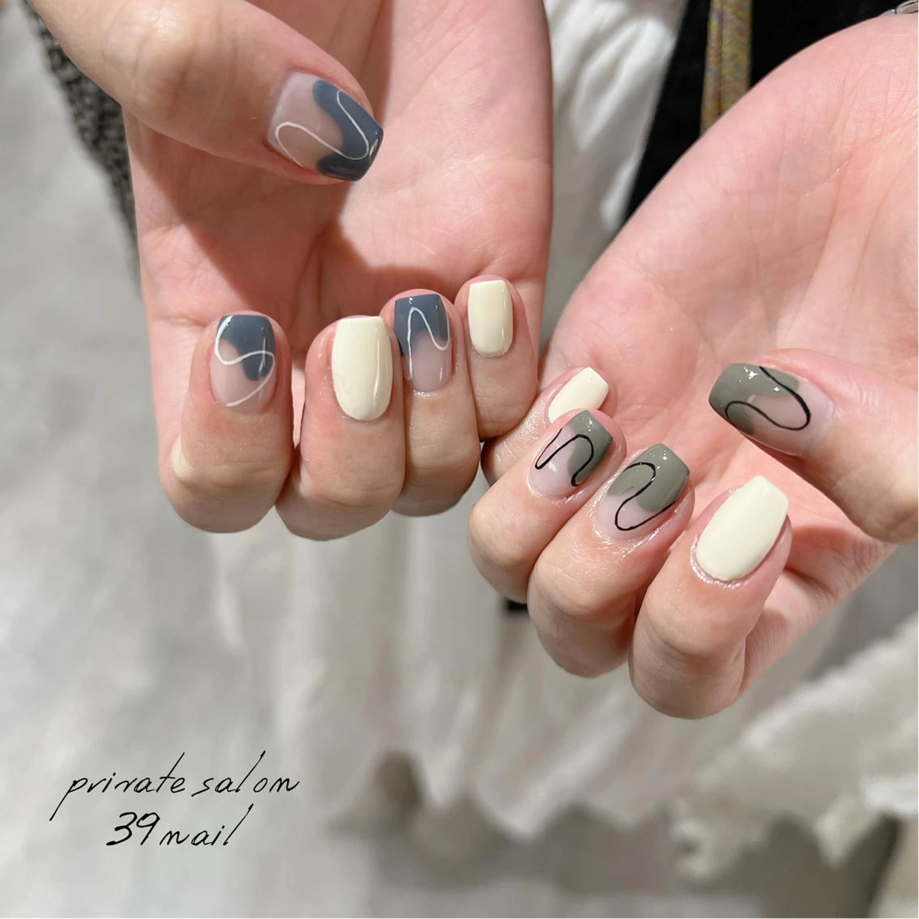 ミディアム ネイル ハンドネイル 京橋 【39nail】のネイルデザイン