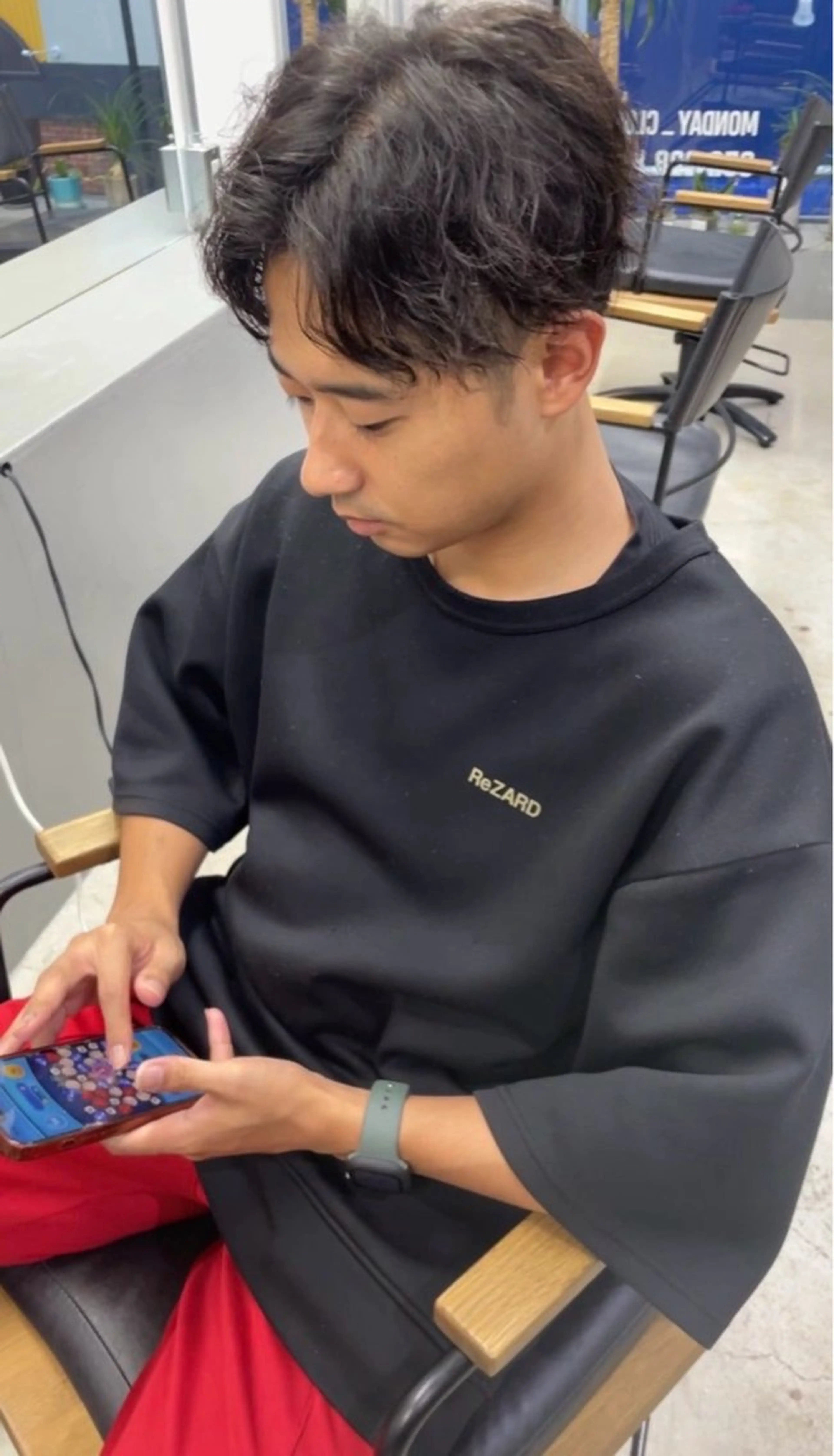 ショート パーマ メンズ カット パーマ メンズ専門サロン wokeのヘアスタイル