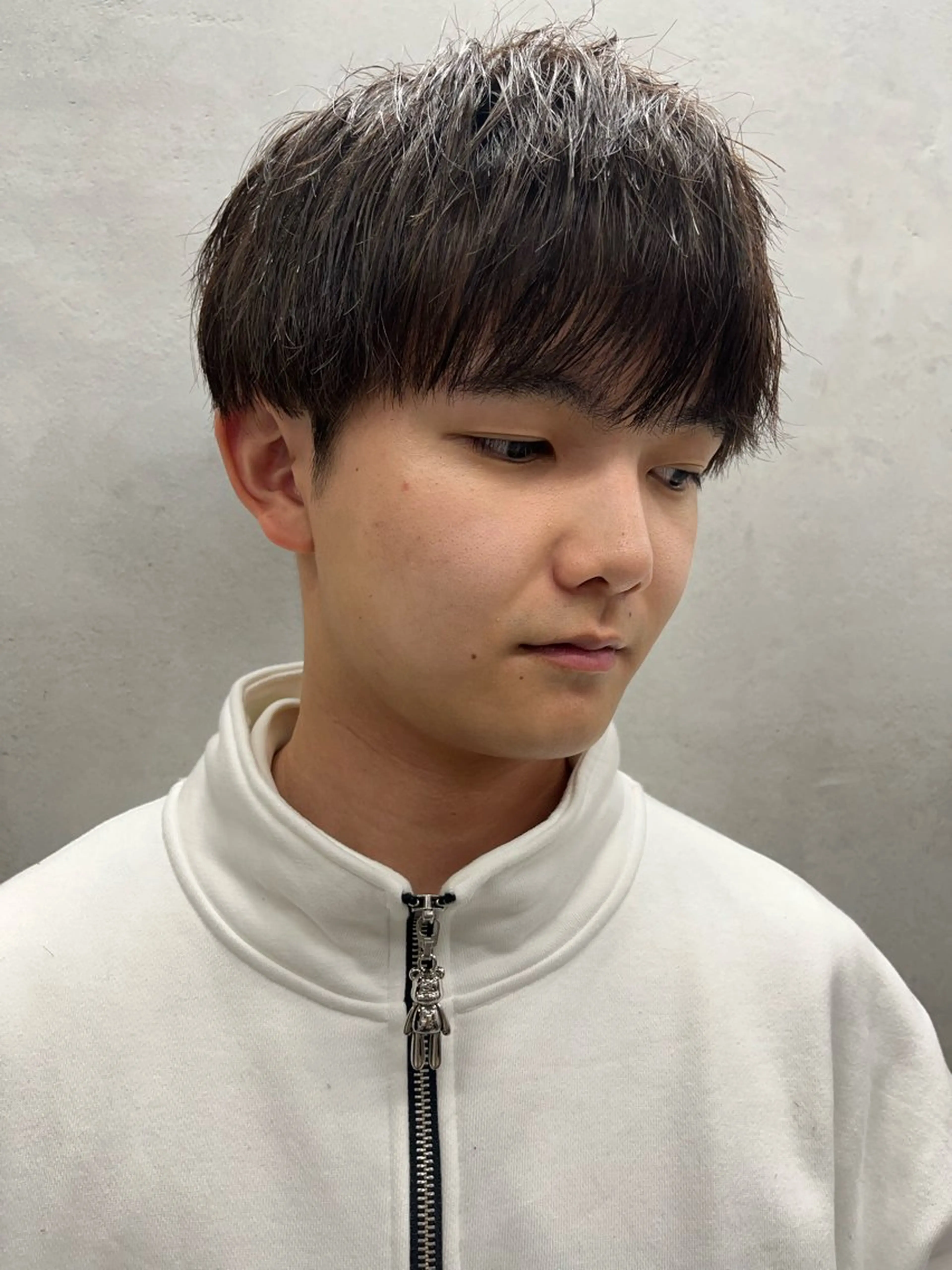 カラー パーマ メンズ マッシュ 🫧透明感カラー/ ナルハ🫧のヘアスタイル