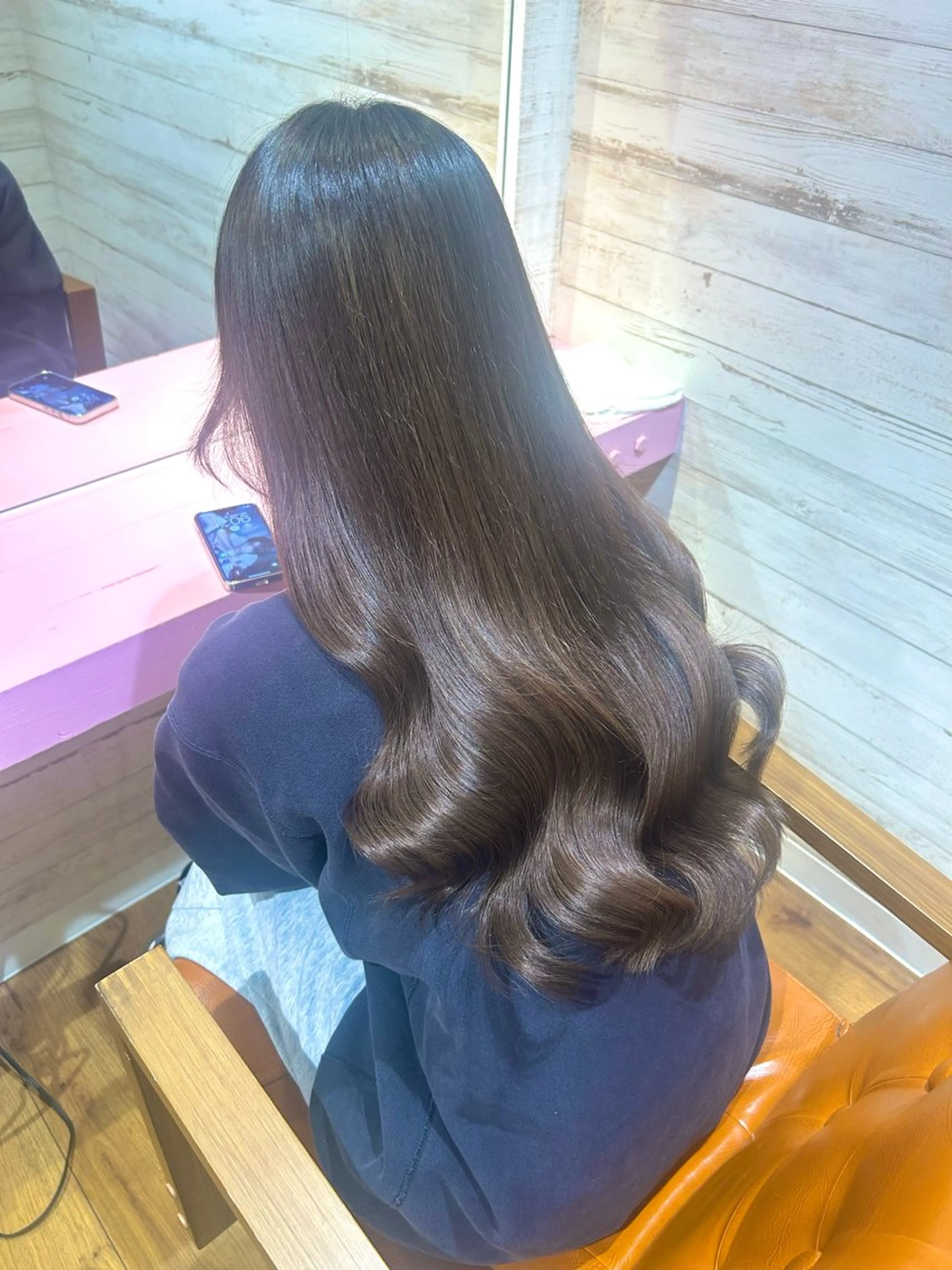 ロング カット ヘアカラー トリートメント 【春カラーWカラー】 【暗髪&暖色系】圭真のヘアスタイル